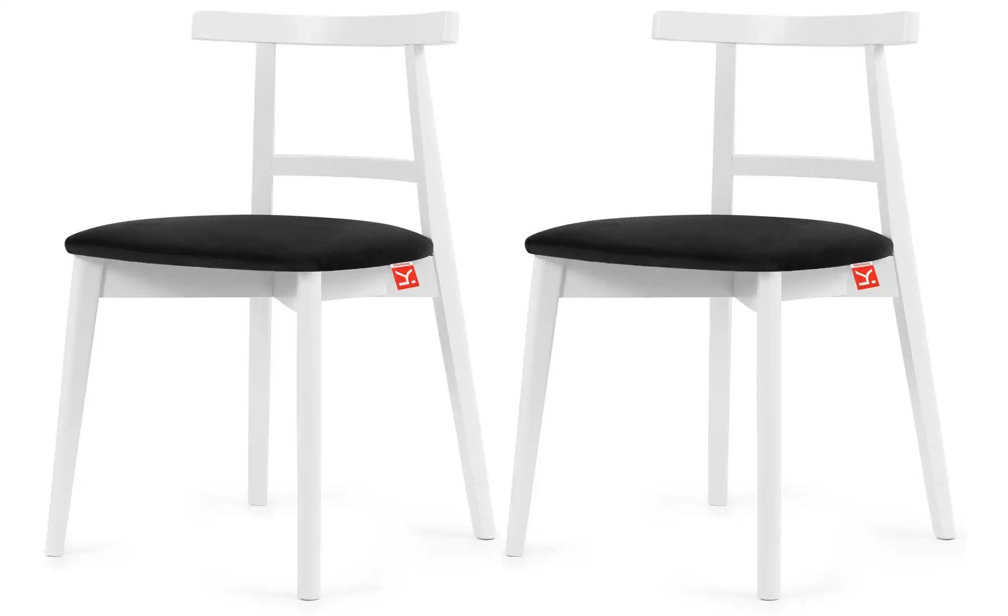 KONSIMO Holzstuhl 2er-Set   ¦ schwarz ¦ Maße (cm): B: 47 H: 76 Stühle > Pol günstig online kaufen
