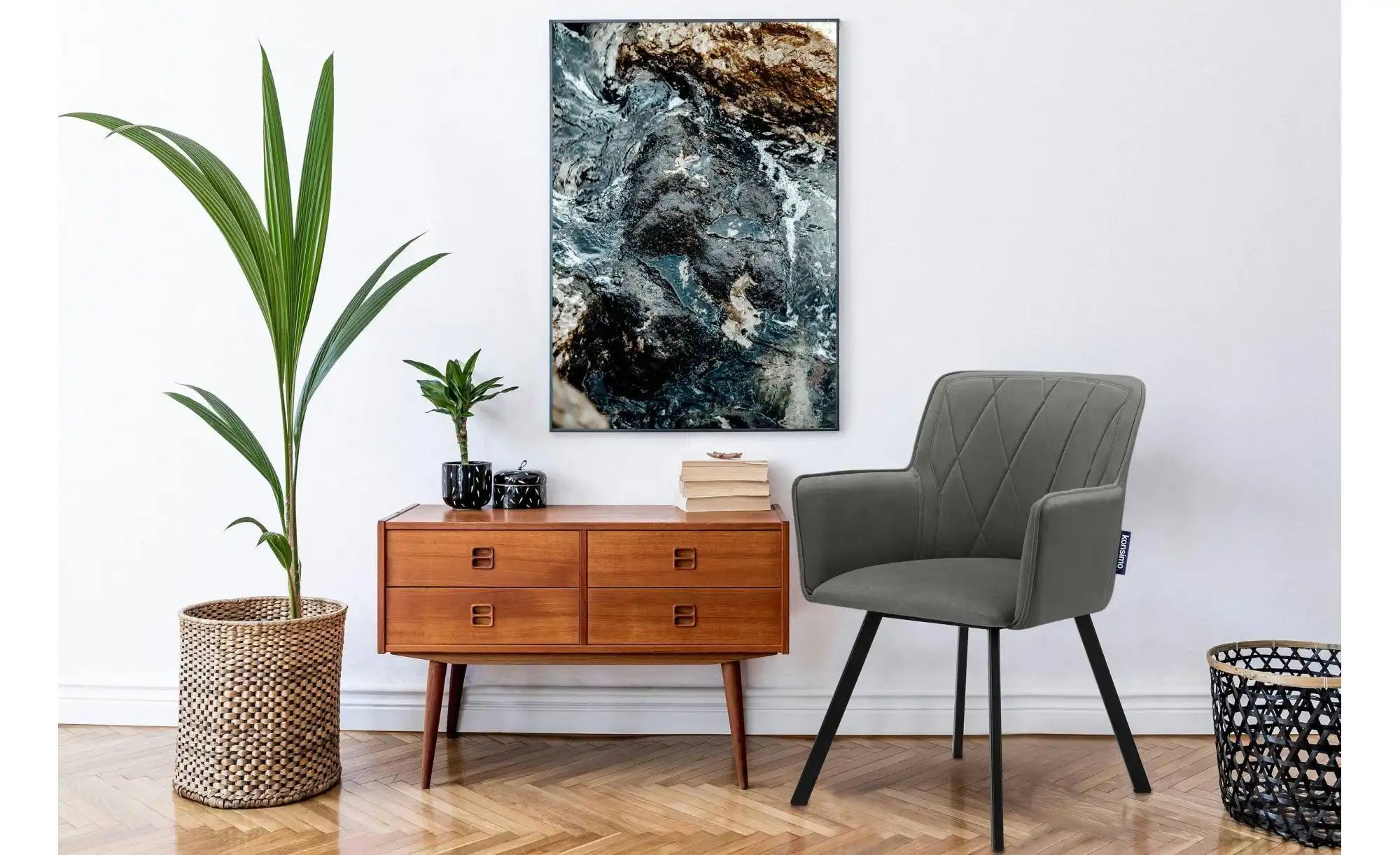 Thumbnail - KONSIMO Polsterstuhl   ¦ grau ¦ Maße (cm): B: 56 H: 84 Stühle > Polsterstühle - Höffner