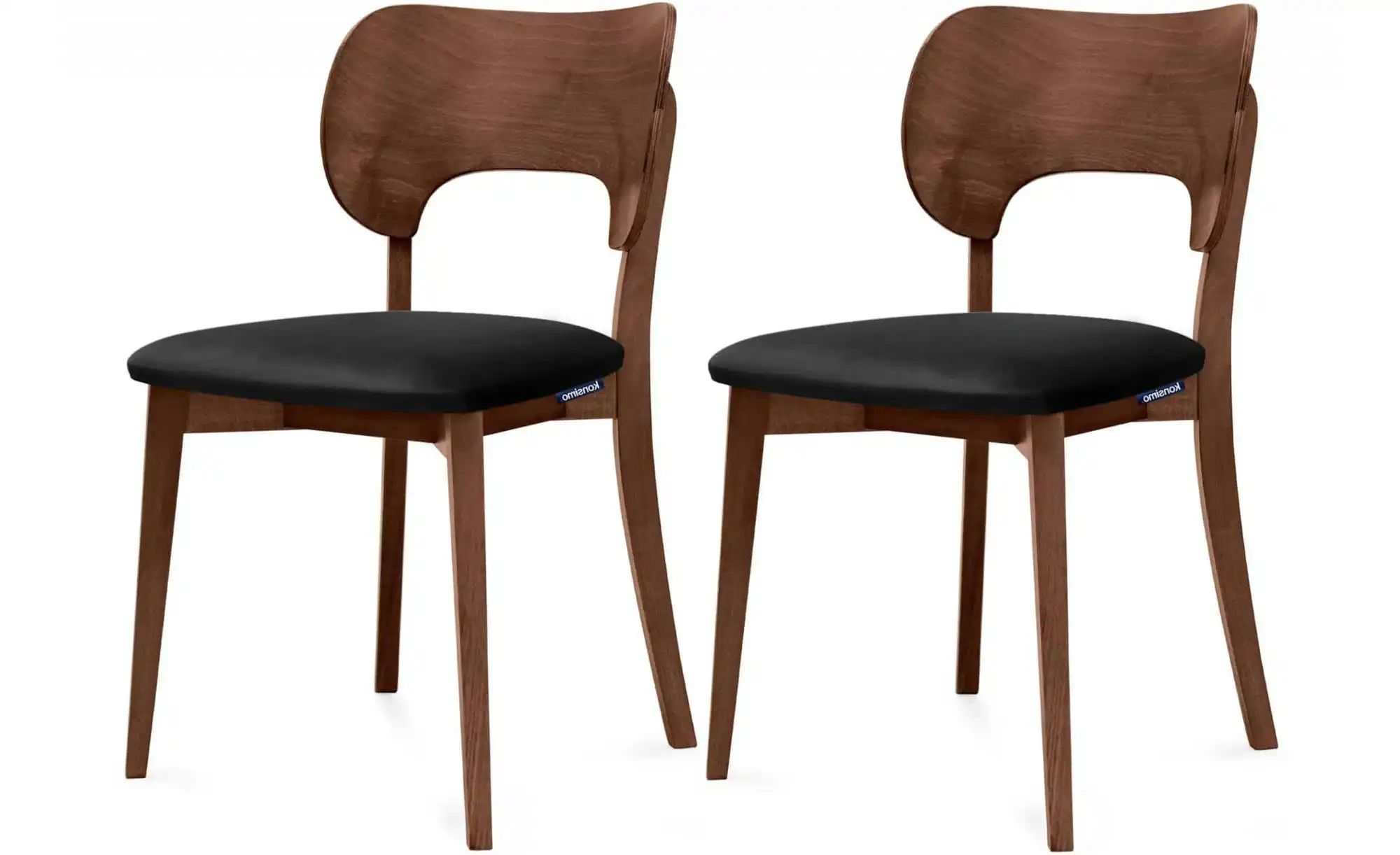 KONSIMO Holzstuhl 2er-Set   ¦ schwarz ¦ Maße (cm): B: 47 H: 80,5 Stühle > P günstig online kaufen
