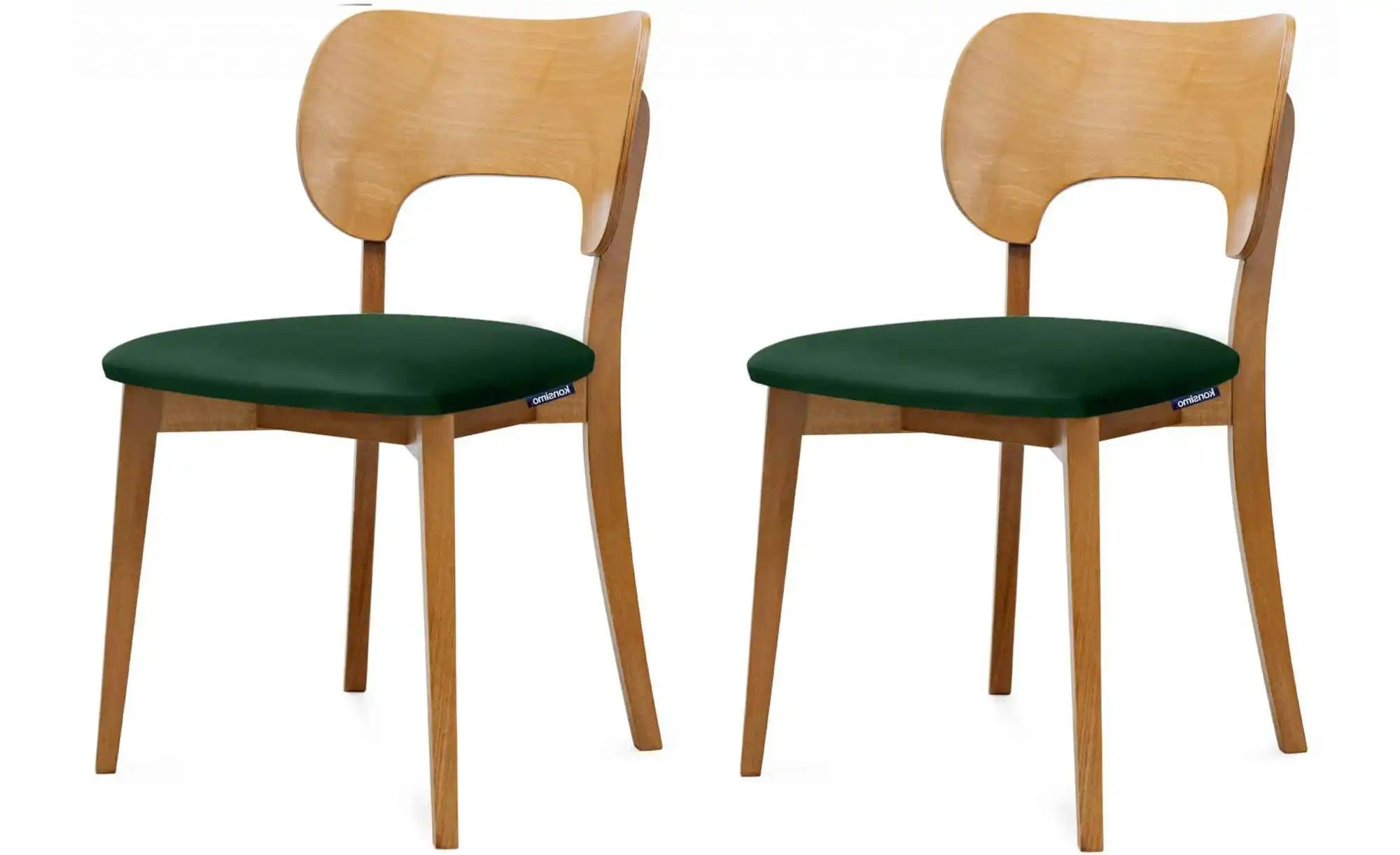KONSIMO Holzstuhl 2er-Set   ¦ grün ¦ Maße (cm): B: 47 H: 80,5 Stühle > Pols günstig online kaufen