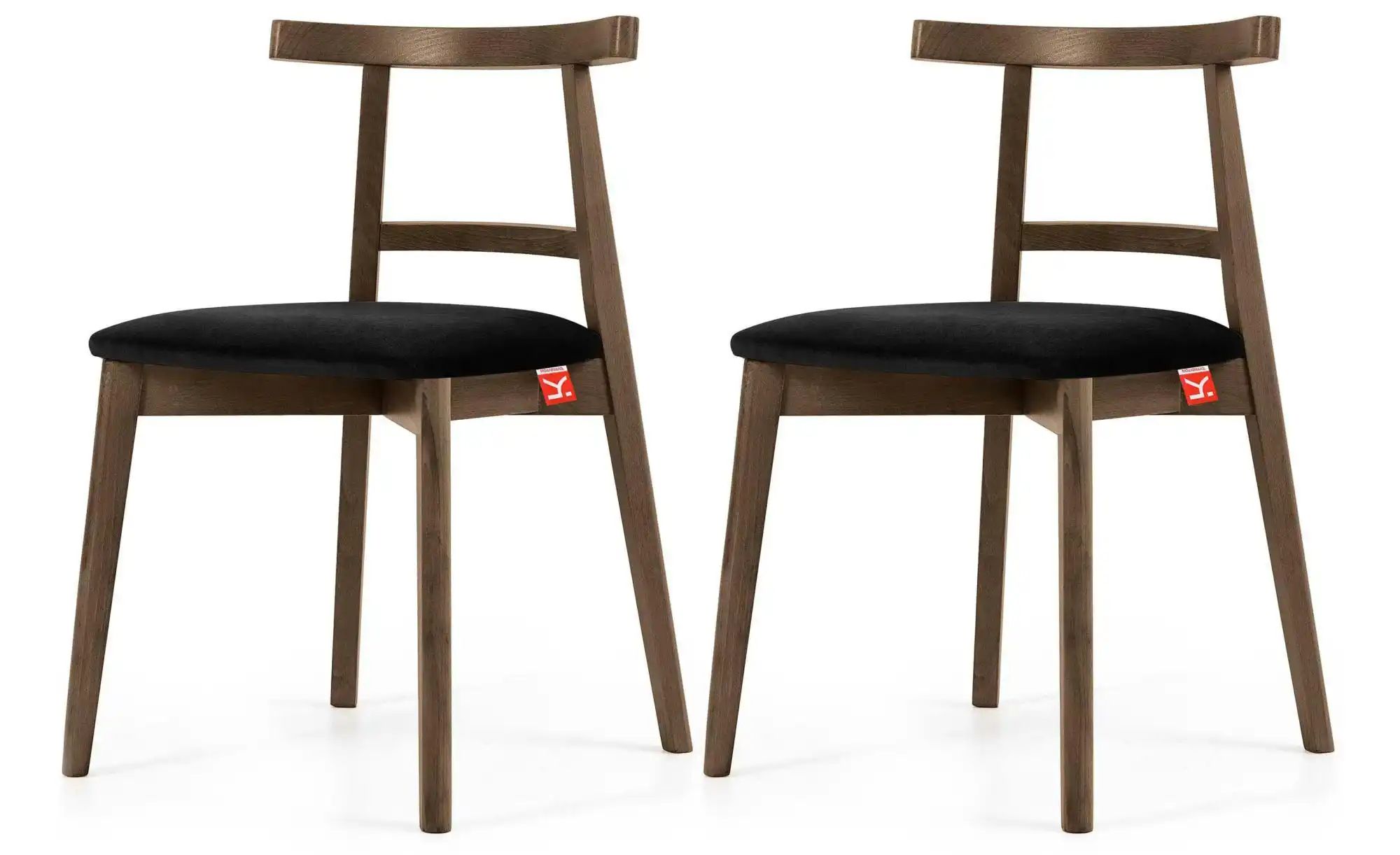 KONSIMO Holzstuhl 2er-Set   ¦ schwarz ¦ Maße (cm): B: 47 H: 76 Stühle > Pol günstig online kaufen
