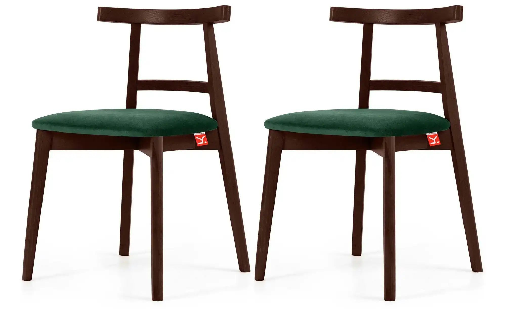 KONSIMO Holzstuhl 2er-Set   ¦ grün ¦ Maße (cm): B: 47 H: 76 Stühle > Polste günstig online kaufen