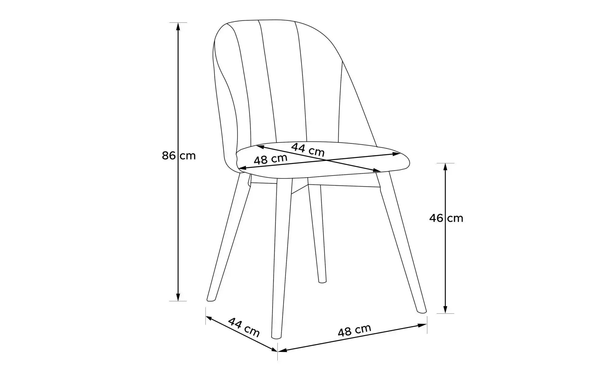 KONSIMO Polsterstuhl 2er-Set   ¦ grün ¦ Maße (cm): B: 48 H: 86 Stühle > Pol günstig online kaufen