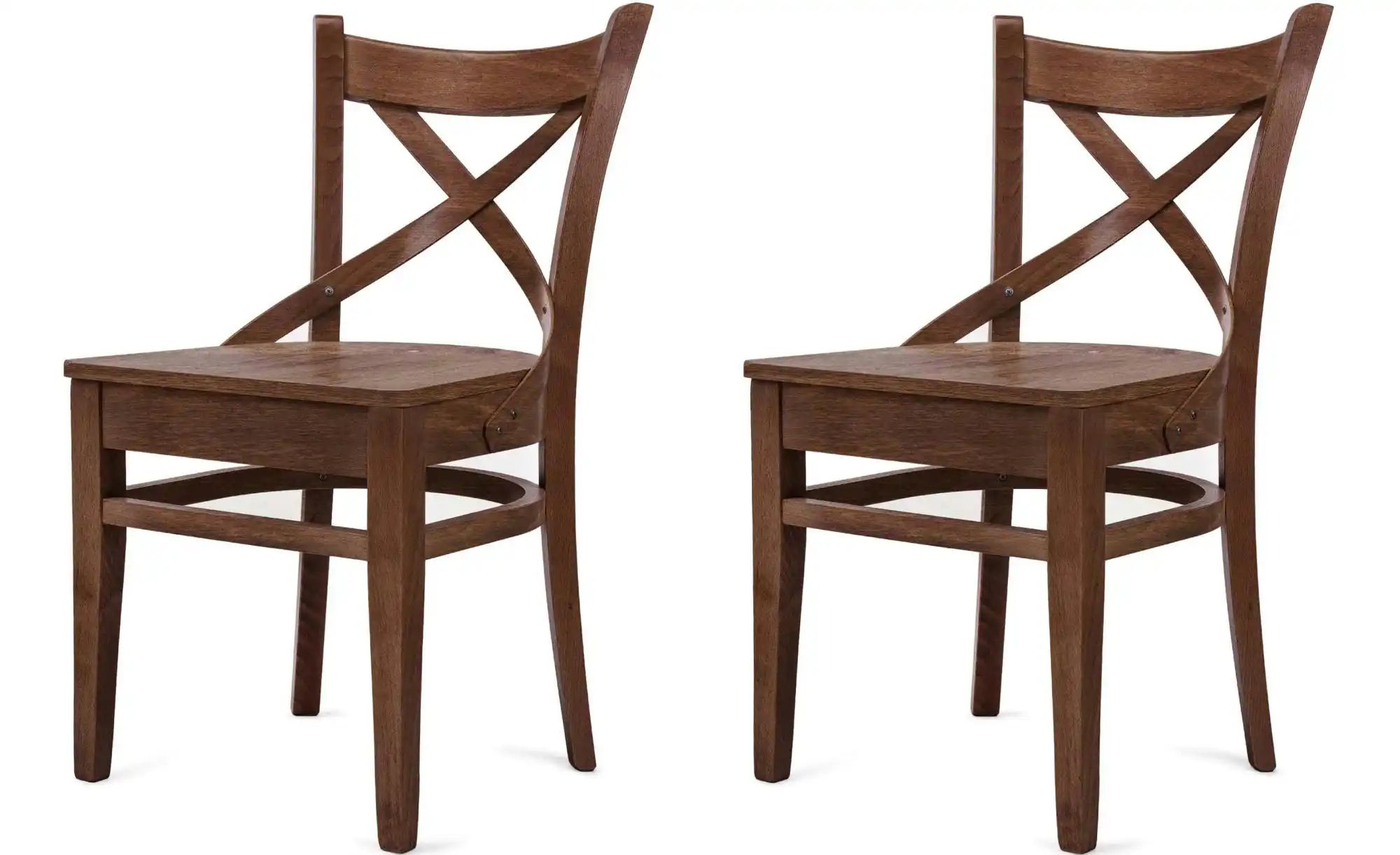 KONSIMO Holzstuhl 2er-Set   ¦ holzfarben ¦ Maße (cm): B: 45,5 H: 81,5 Stühl günstig online kaufen