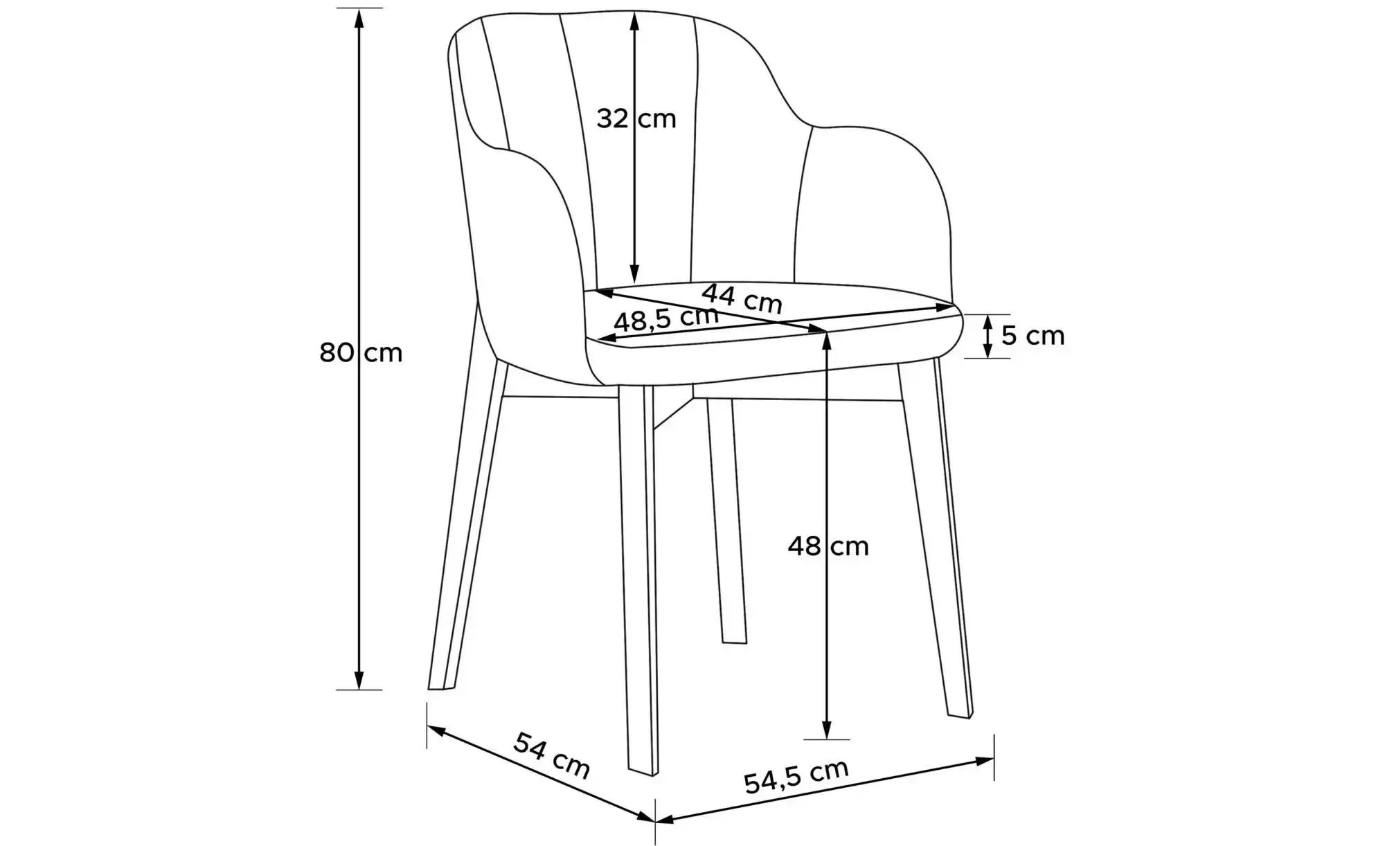 KONSIMO Polsterstuhl   ¦ beige ¦ Maße (cm): B: 54,5 H: 80 Stühle > Polsters günstig online kaufen