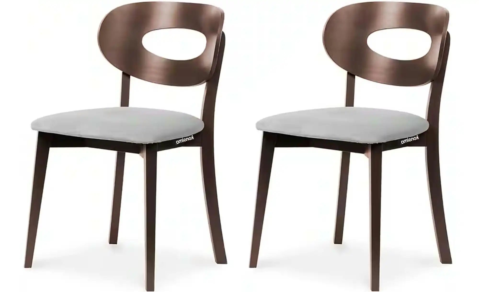 KONSIMO Polsterstuhl 2er-Set   ¦ grau ¦ Maße (cm): B: 47 H: 80 Stühle > Pol günstig online kaufen