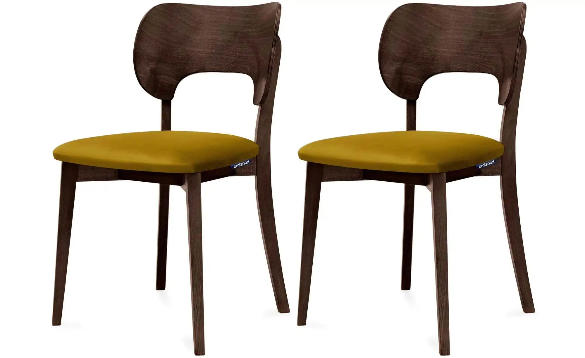 KONSIMO Holzstuhl 2er-Set   ¦ gelb ¦ Maße (cm): B: 47 H: 80,5 Stühle > Pols günstig online kaufen