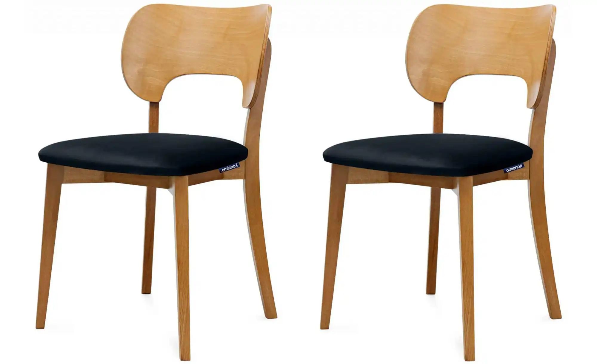 KONSIMO Holzstuhl 2er-Set   ¦ blau ¦ Maße (cm): B: 47 H: 80,5 Stühle > Pols günstig online kaufen