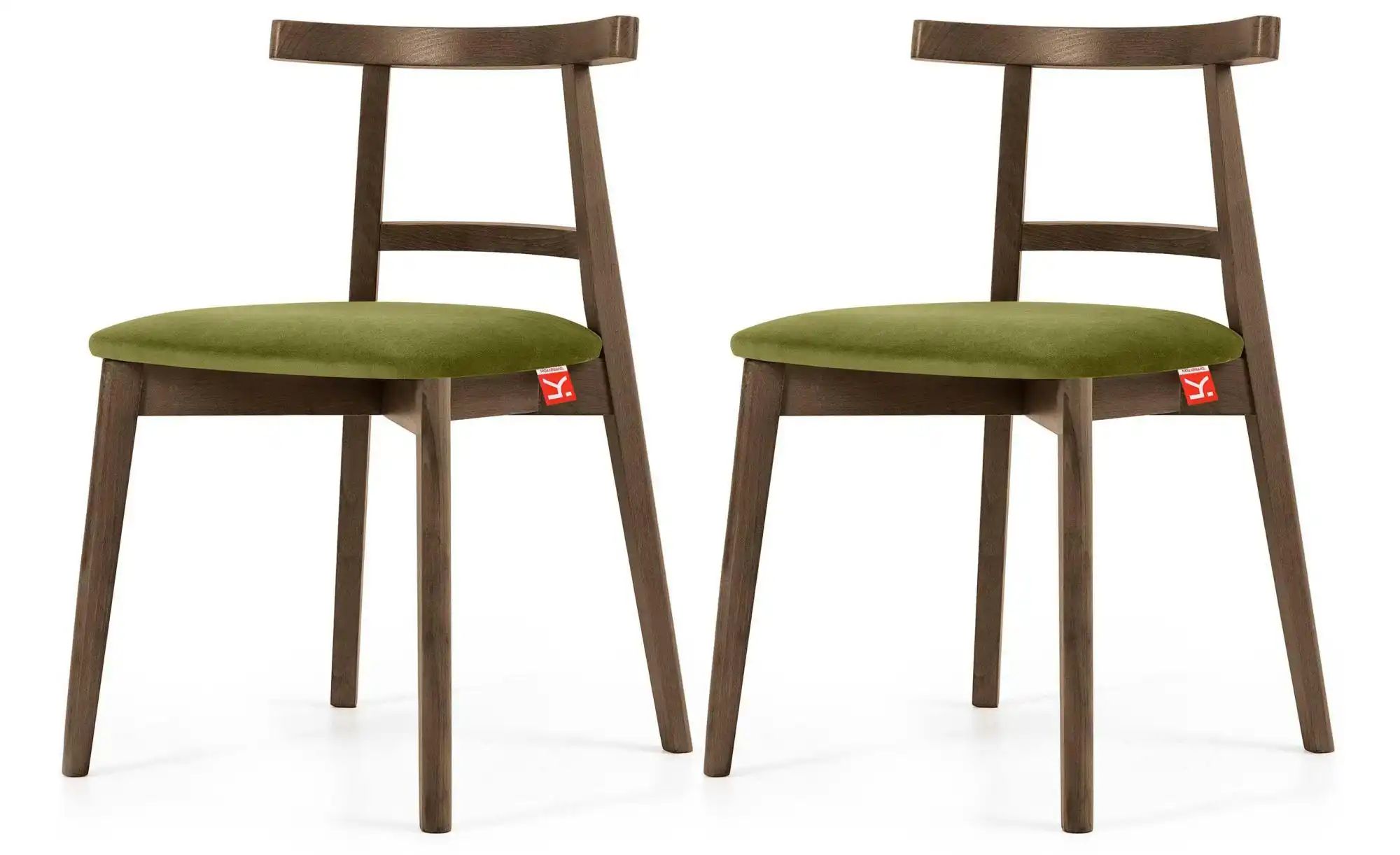 KONSIMO Holzstuhl 2er-Set   ¦ grün ¦ Maße (cm): B: 47 H: 76 Stühle > Polste günstig online kaufen