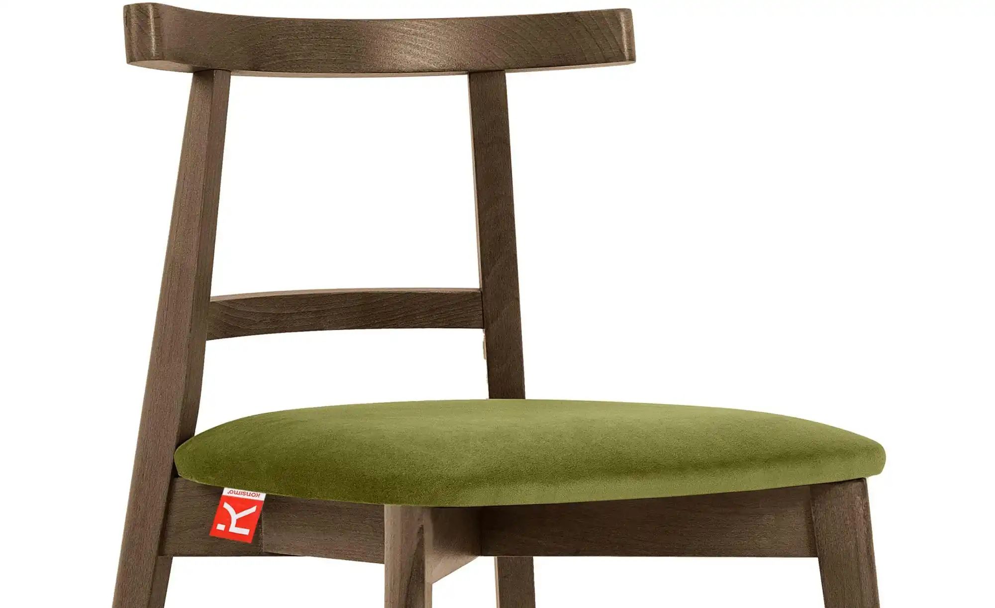 KONSIMO Holzstuhl 2er-Set   ¦ grün ¦ Maße (cm): B: 47 H: 76 Stühle > Polste günstig online kaufen