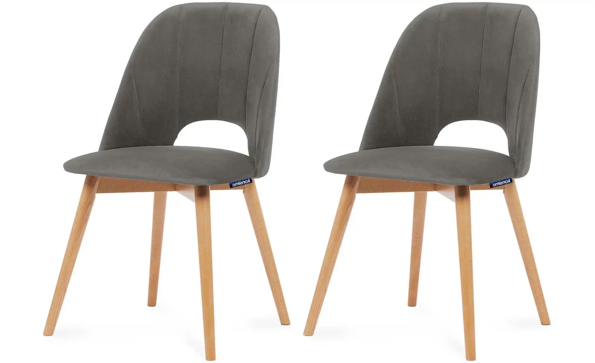 KONSIMO Polsterstuhl 2er-Set   ¦ grau ¦ Maße (cm): B: 48 H: 86 Stühle > Pol günstig online kaufen