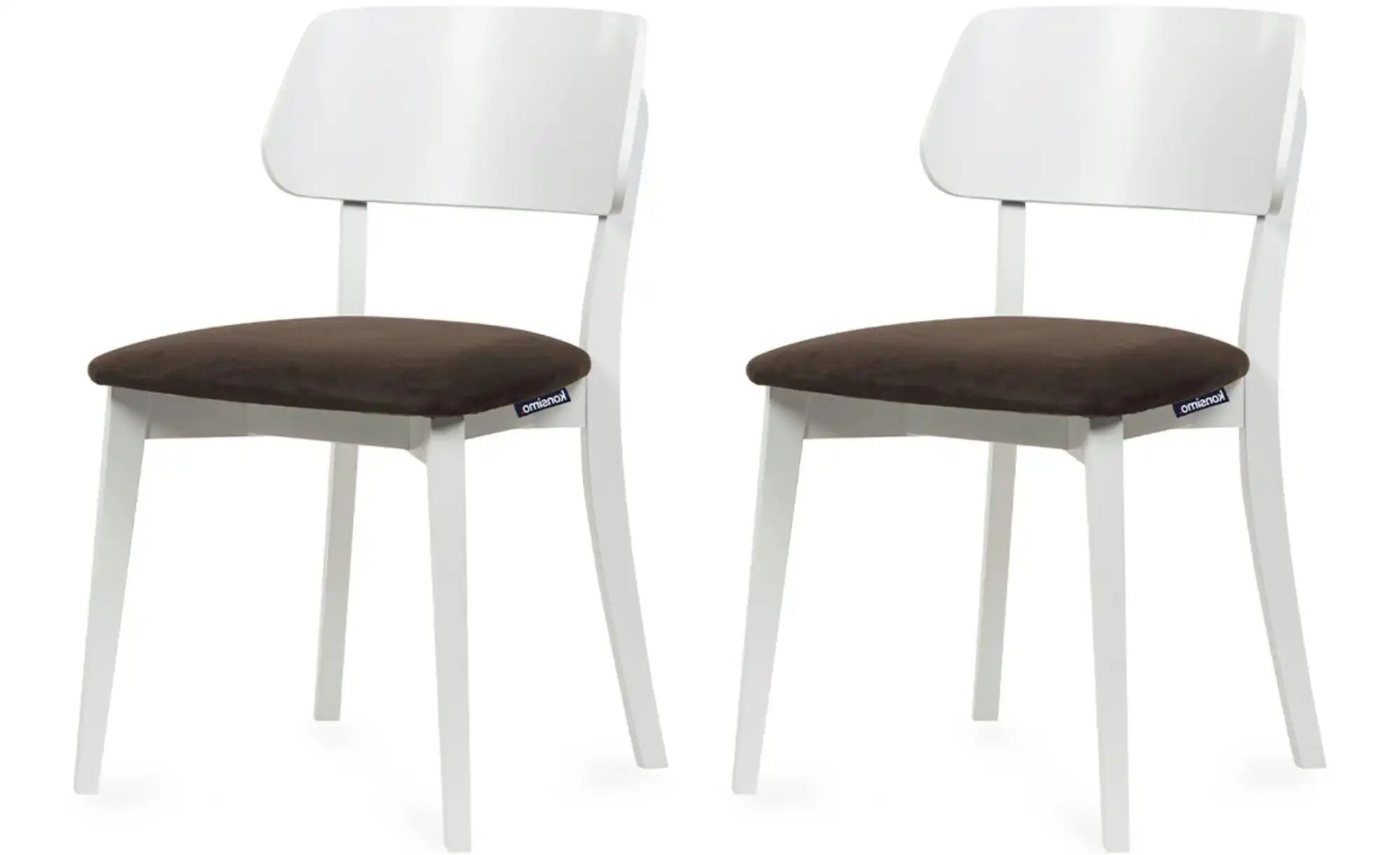 KONSIMO Holzstuhl 2er-Set   ¦ braun ¦ Maße (cm): B: 47 H: 80,5 Stühle > Pol günstig online kaufen