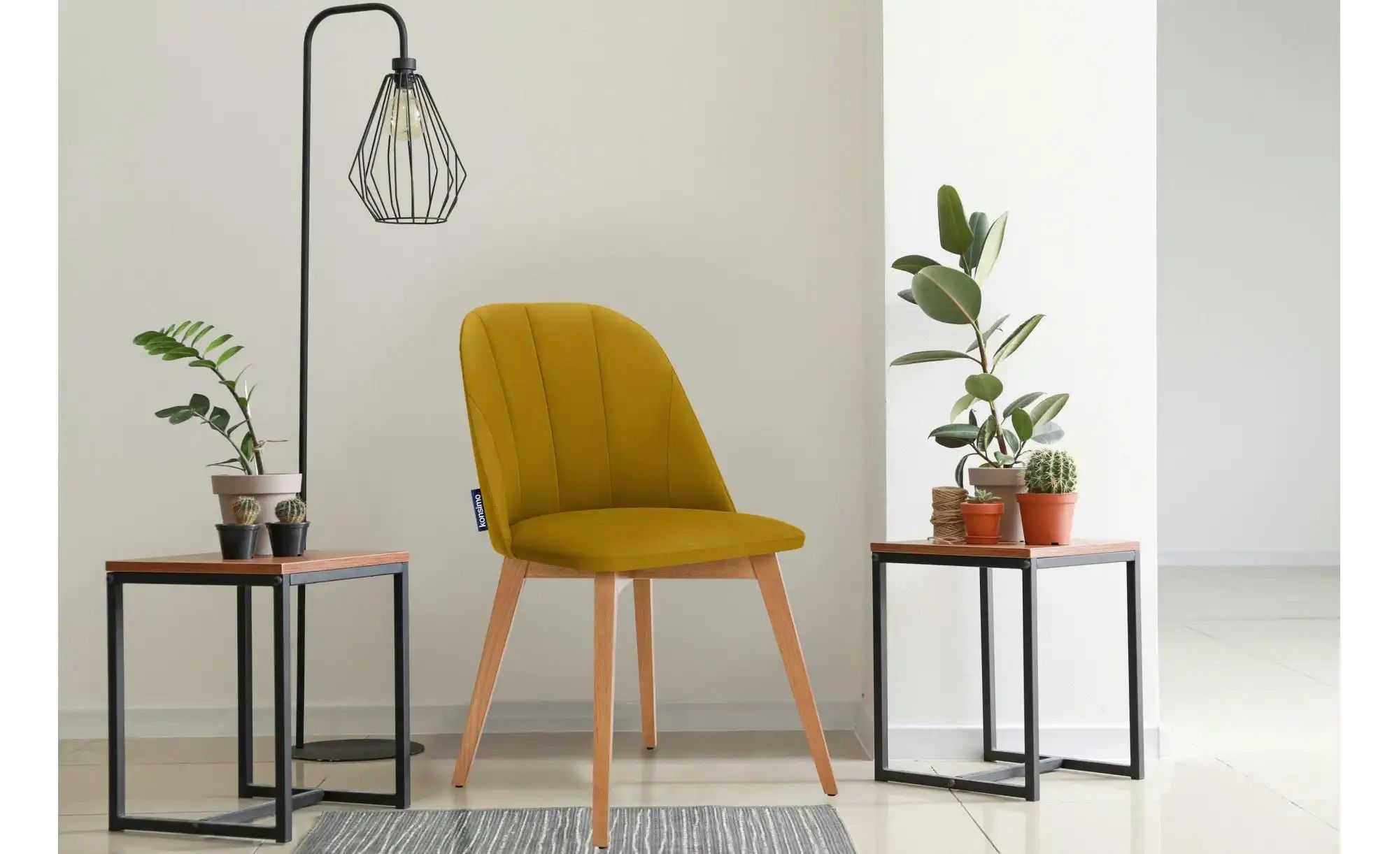 Thumbnail - KONSIMO Polsterstuhl 2er-Set   ¦ gelb ¦ Maße (cm): B: 48 H: 86 Stühle > Polsterstühle - Höffner