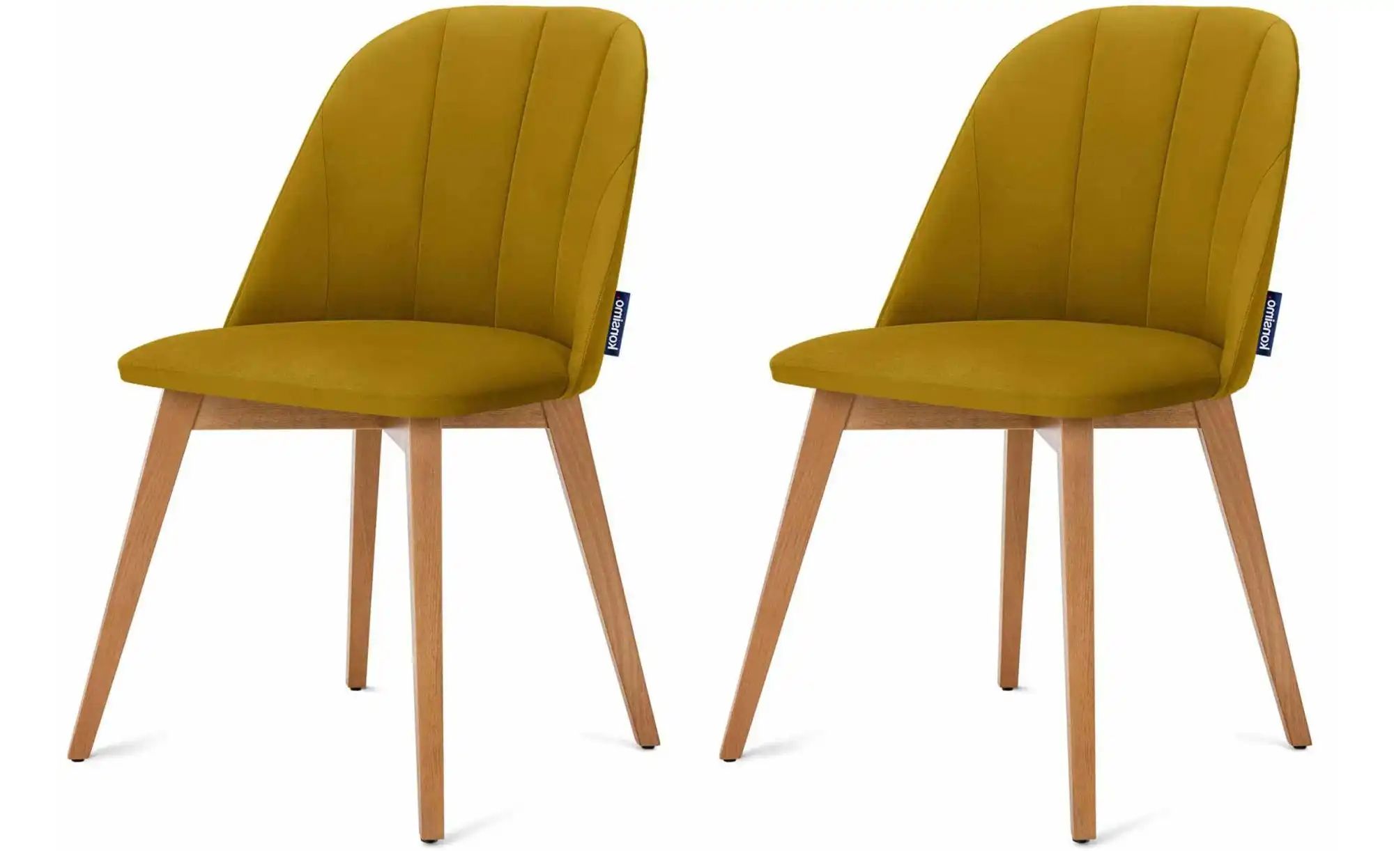 KONSIMO Polsterstuhl 2er-Set   ¦ gelb ¦ Maße (cm): B: 48 H: 86 Stühle > Pol günstig online kaufen