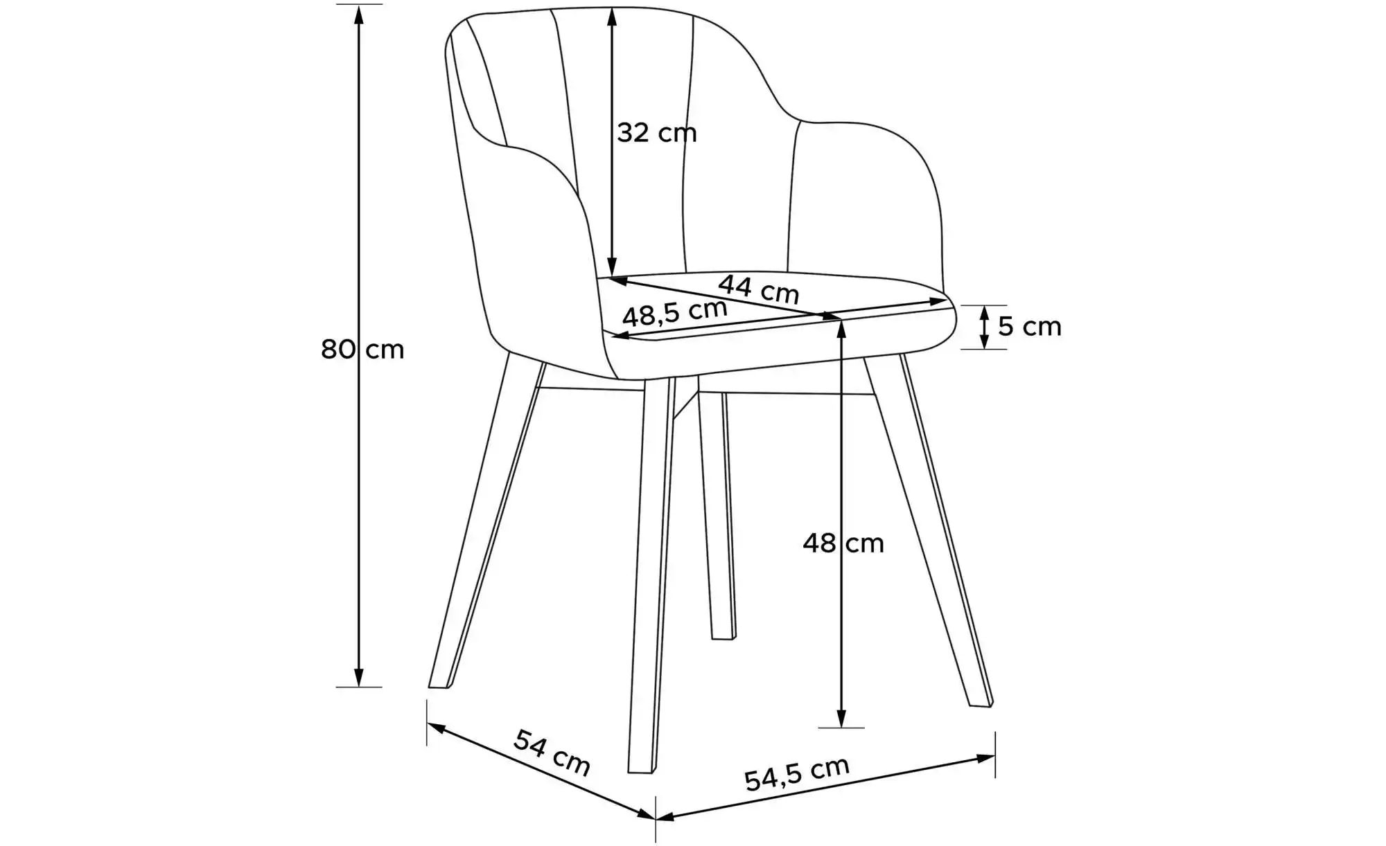 KONSIMO Polsterstuhl   ¦ grün ¦ Maße (cm): B: 54,5 H: 80 Stühle > Polsterst günstig online kaufen