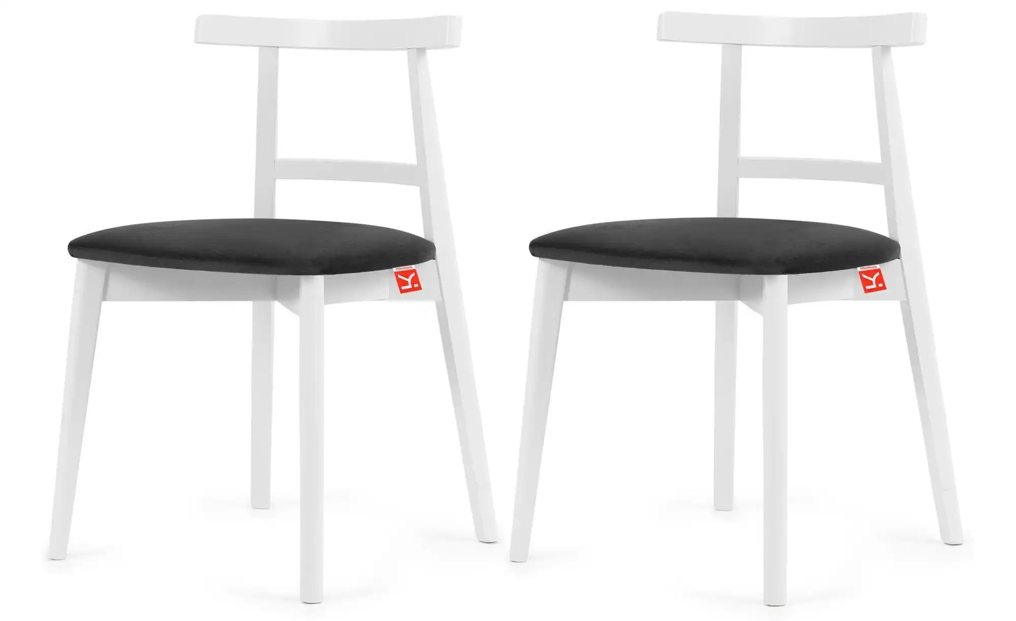 KONSIMO Holzstuhl 2er-Set   ¦ grau ¦ Maße (cm): B: 47 H: 76 Stühle > Polste günstig online kaufen