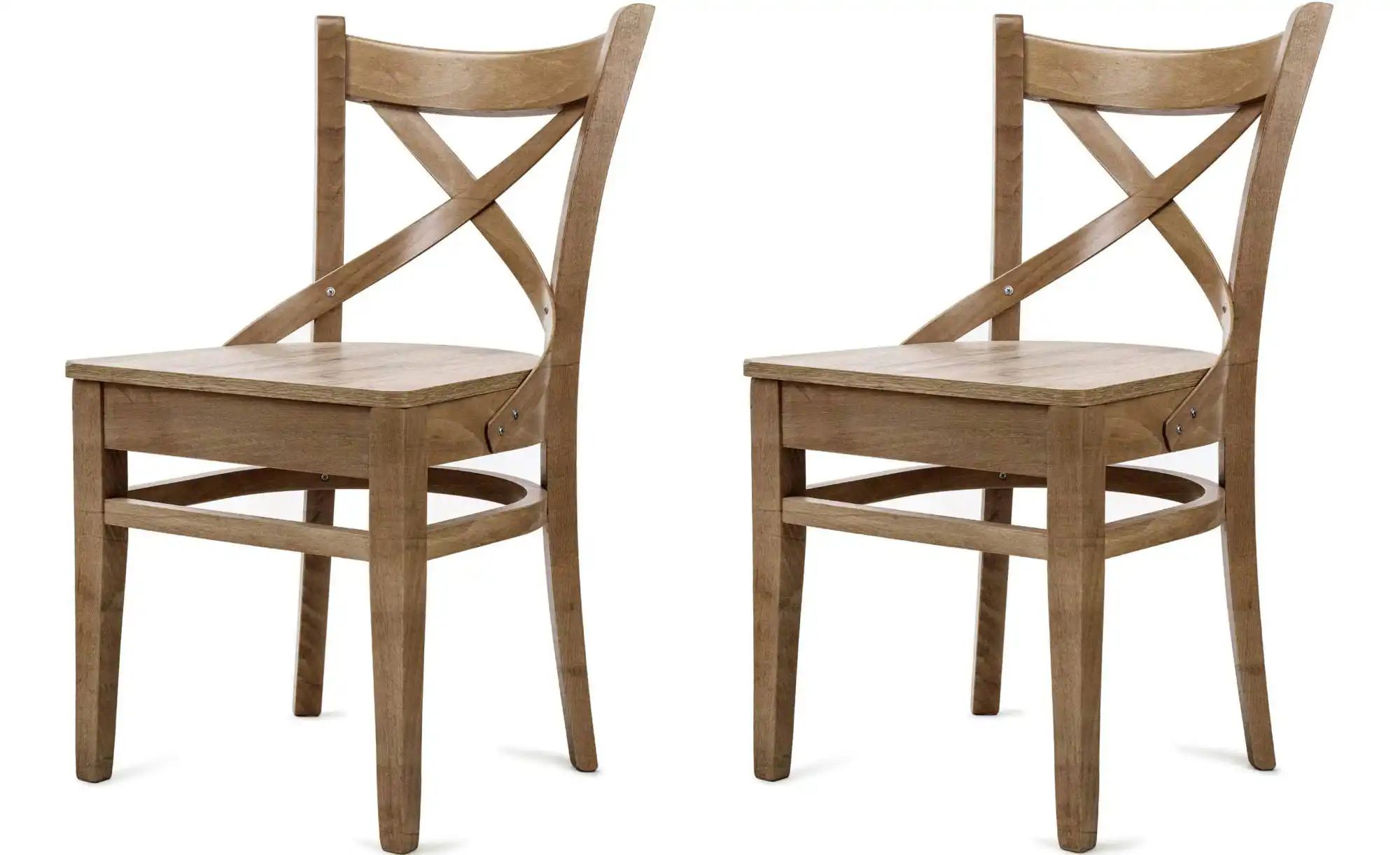 KONSIMO Holzstuhl 2er-Set   ¦ holzfarben ¦ Maße (cm): B: 45,5 H: 81,5 Stühl günstig online kaufen
