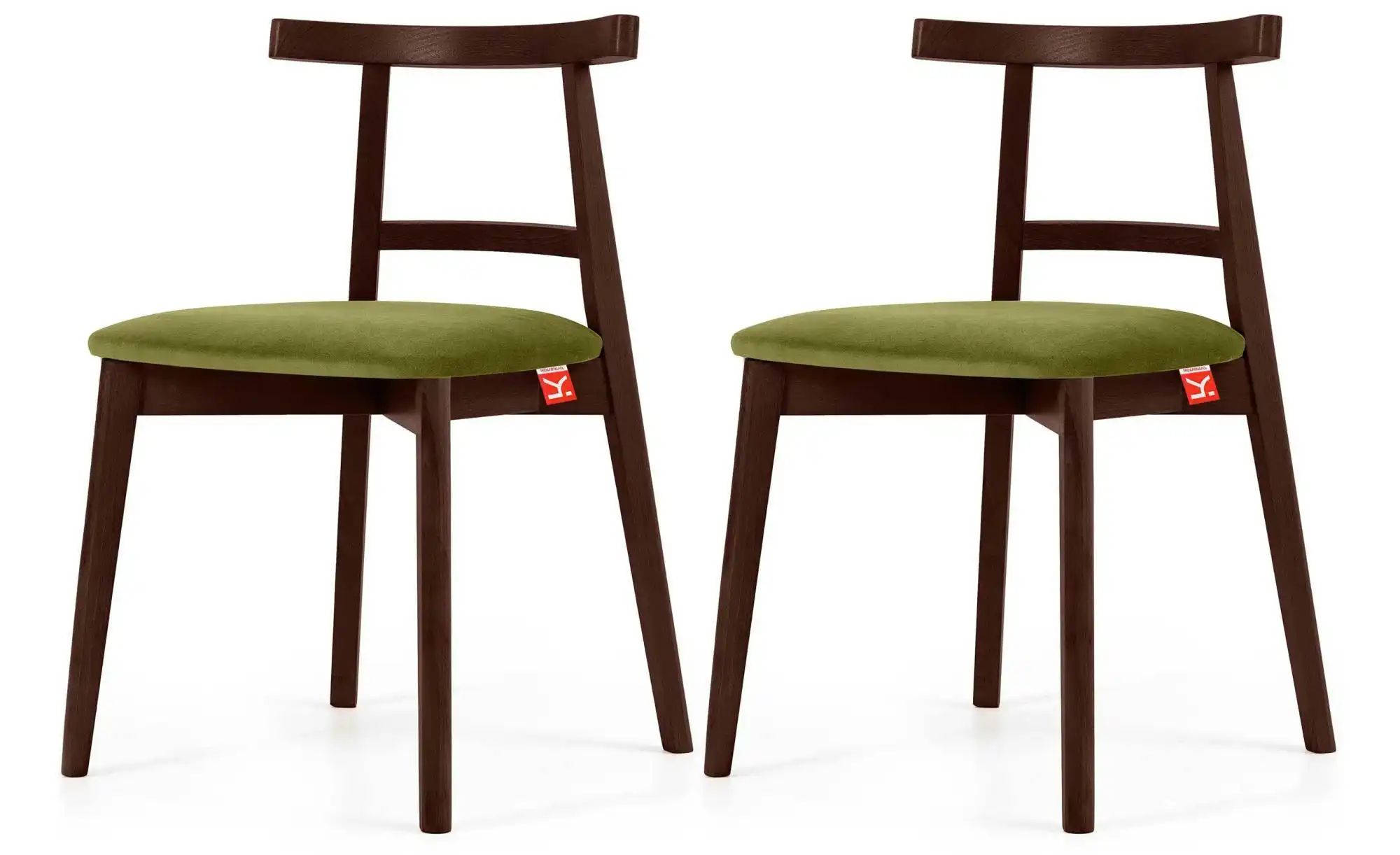 KONSIMO Holzstuhl 2er-Set   ¦ grün ¦ Maße (cm): B: 47 H: 76 Stühle > Polste günstig online kaufen