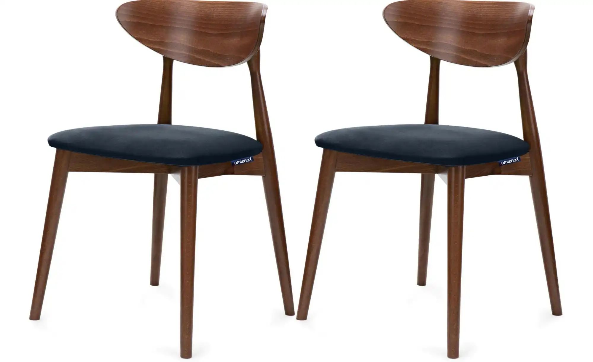 KONSIMO Esszimmerstuhl 2er-Set   ¦ blau ¦ Maße (cm): B: 47 H: 79 Stühle > P günstig online kaufen