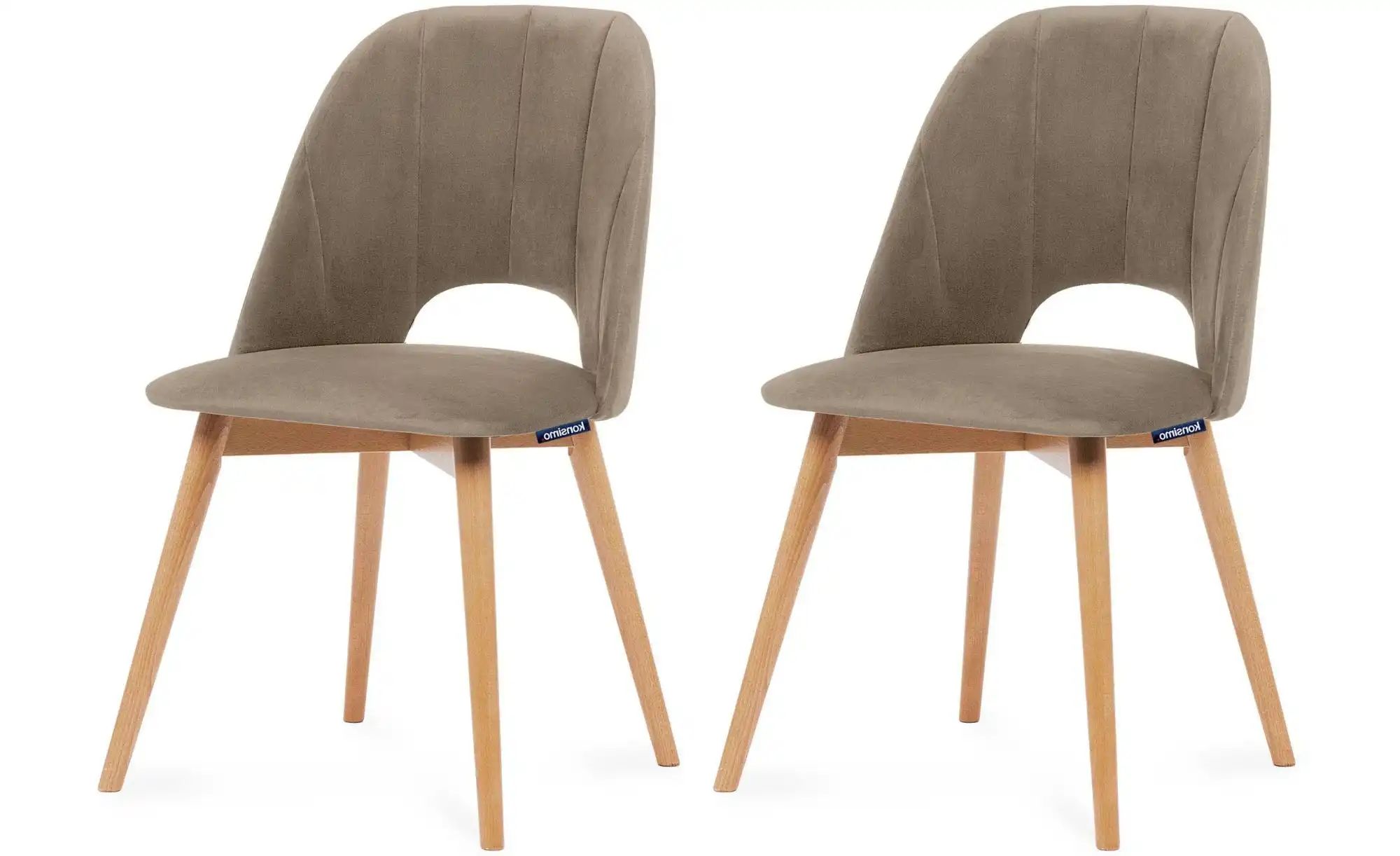 KONSIMO Polsterstuhl 2er-Set   ¦ beige ¦ Maße (cm): B: 48 H: 86 Stühle > Po günstig online kaufen