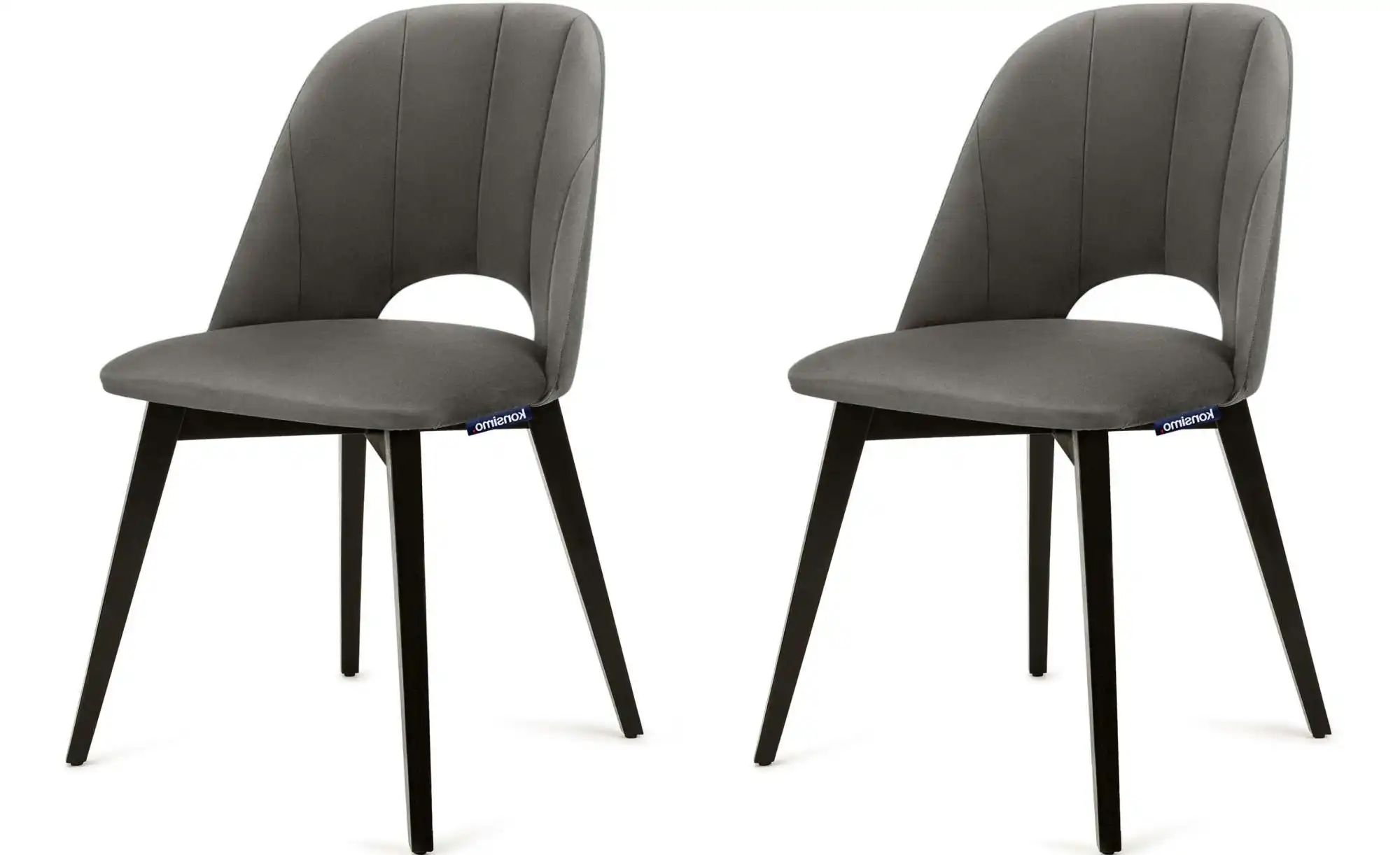 KONSIMO Polsterstuhl 2er-Set   ¦ grau ¦ Maße (cm): B: 48 H: 86 Stühle > Pol günstig online kaufen