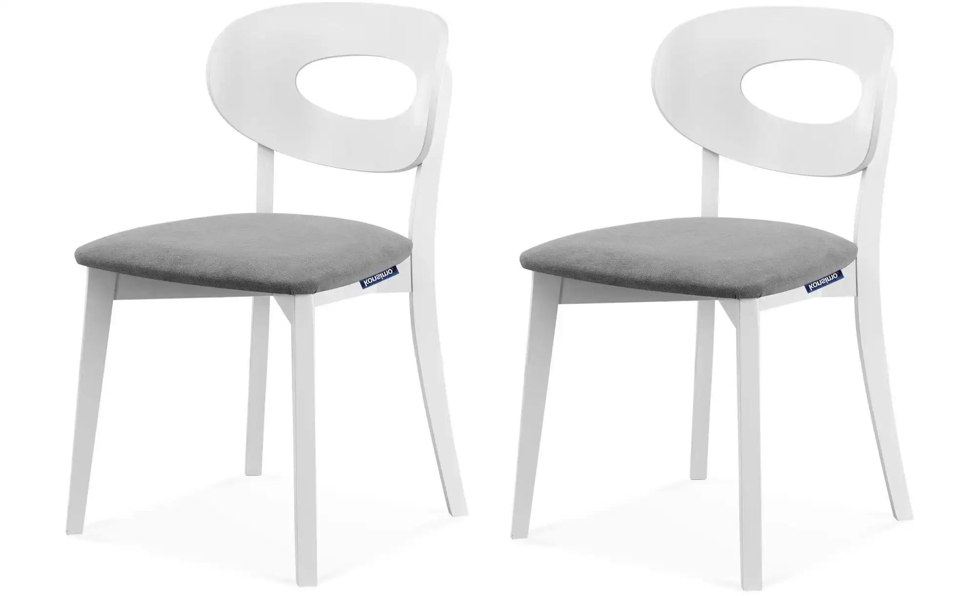KONSIMO Polsterstuhl 2er-Set   ¦ grau ¦ Maße (cm): B: 47 H: 80 Stühle > Pol günstig online kaufen