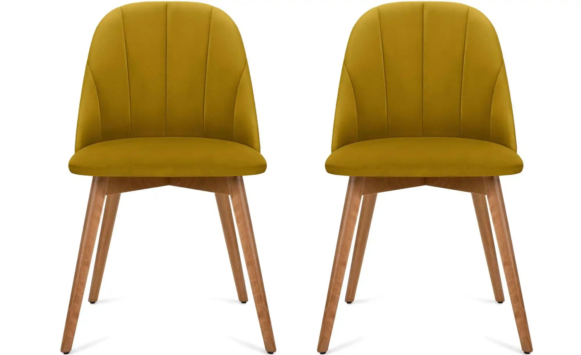 KONSIMO Polsterstuhl 2er-Set   ¦ gelb ¦ Maße (cm): B: 48 H: 86 Stühle > Pol günstig online kaufen