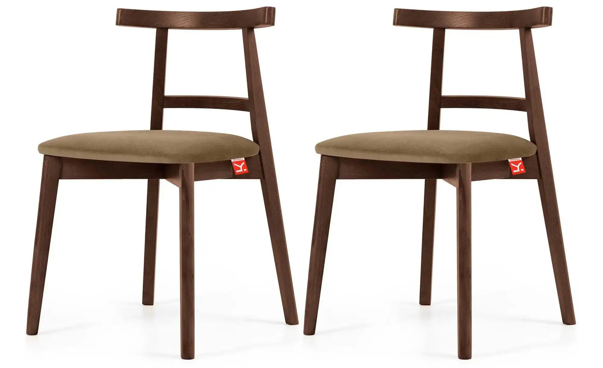 KONSIMO Holzstuhl 2er-Set   ¦ beige ¦ Maße (cm): B: 47 H: 76 Stühle > Polst günstig online kaufen