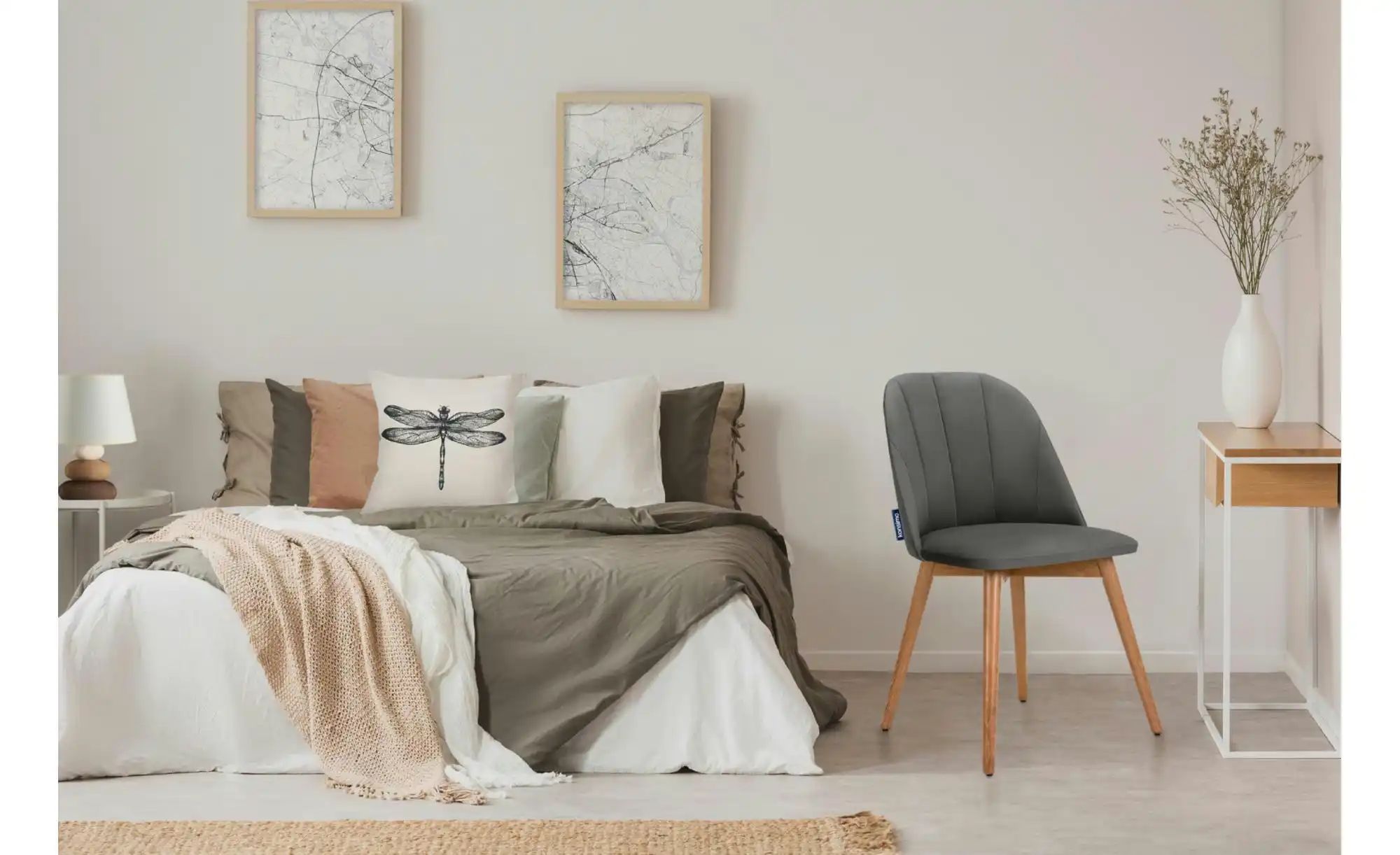KONSIMO Polsterstuhl 2er-Set   ¦ grau ¦ Maße (cm): B: 48 H: 86 Stühle > Pol günstig online kaufen