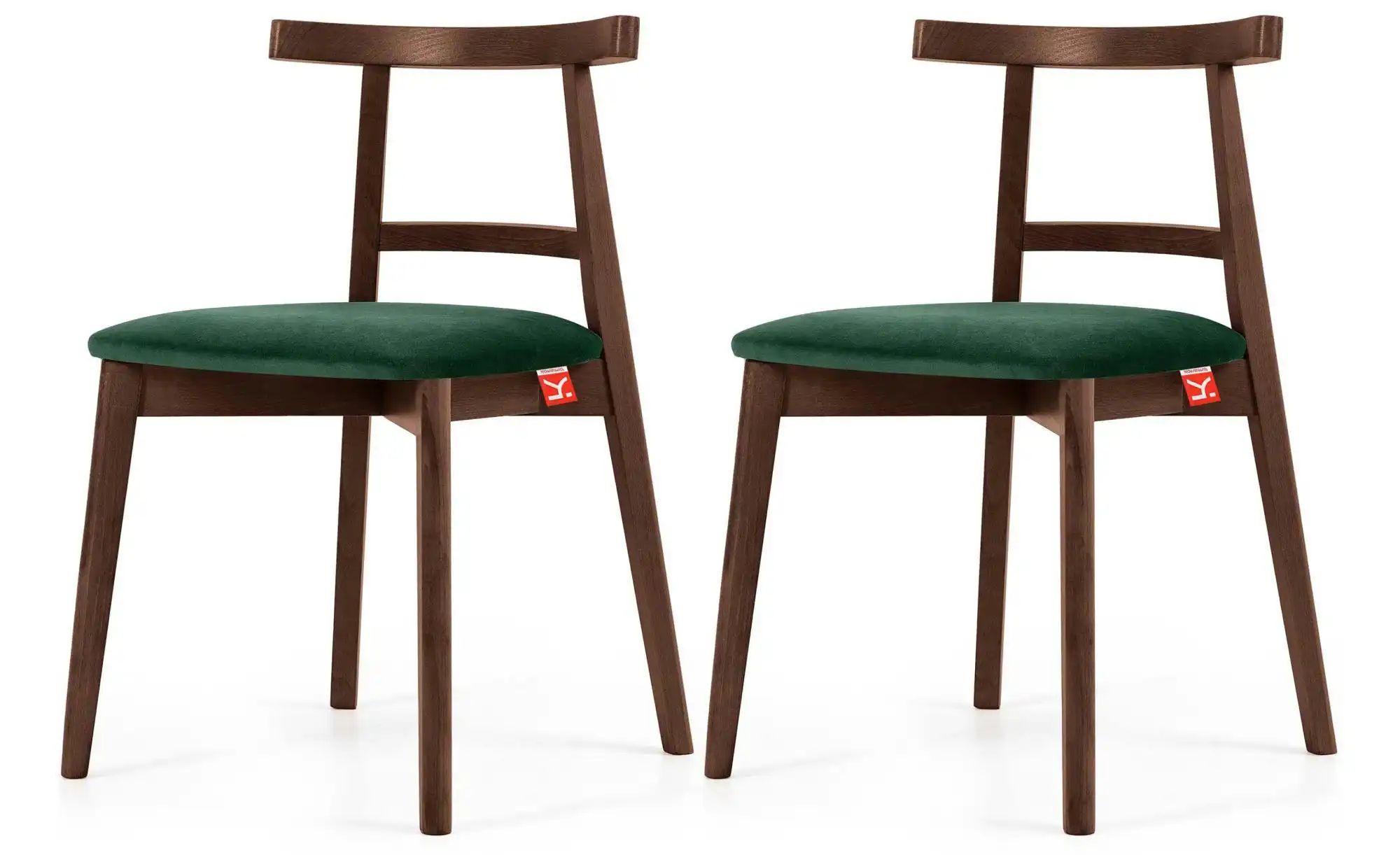 KONSIMO Holzstuhl 2er-Set   ¦ grün ¦ Maße (cm): B: 47 H: 76 Stühle > Polste günstig online kaufen