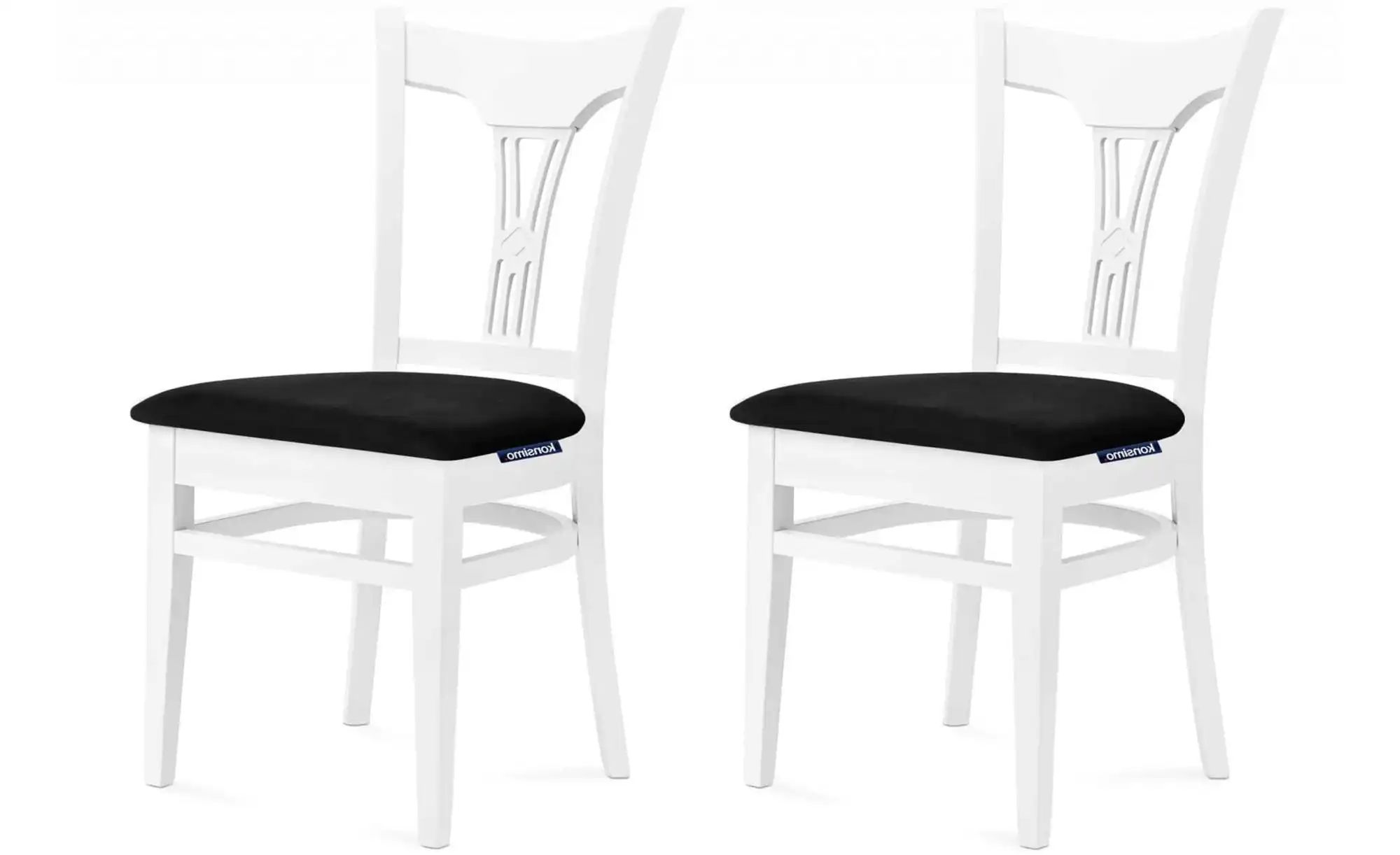 KONSIMO Esszimmerstuhl 2er-Set   ¦ schwarz ¦ Maße (cm): B: 45,5 H: 90,5 Stü günstig online kaufen