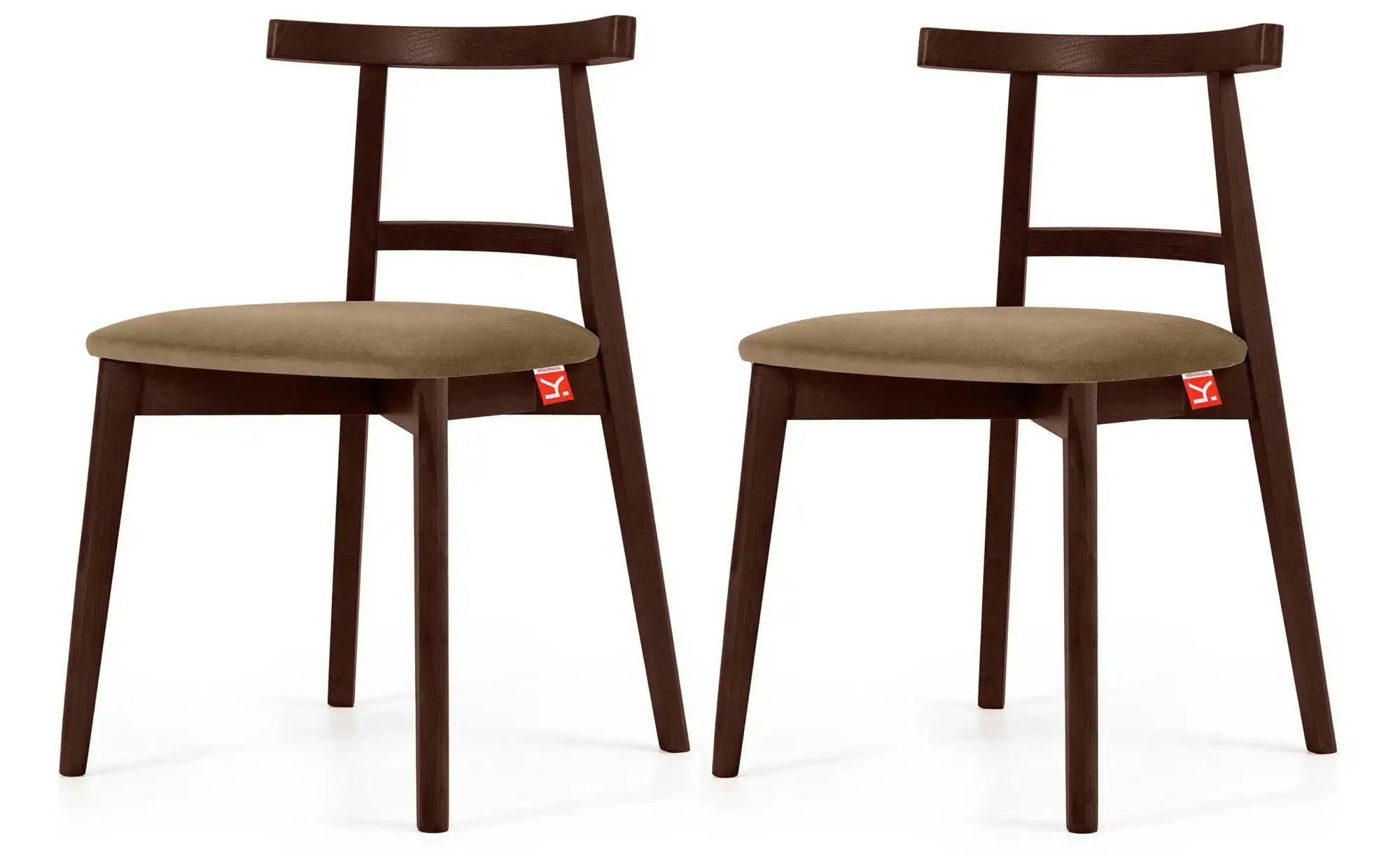 KONSIMO Holzstuhl 2er-Set   ¦ beige ¦ Maße (cm): B: 47 H: 76 Stühle > Polst günstig online kaufen