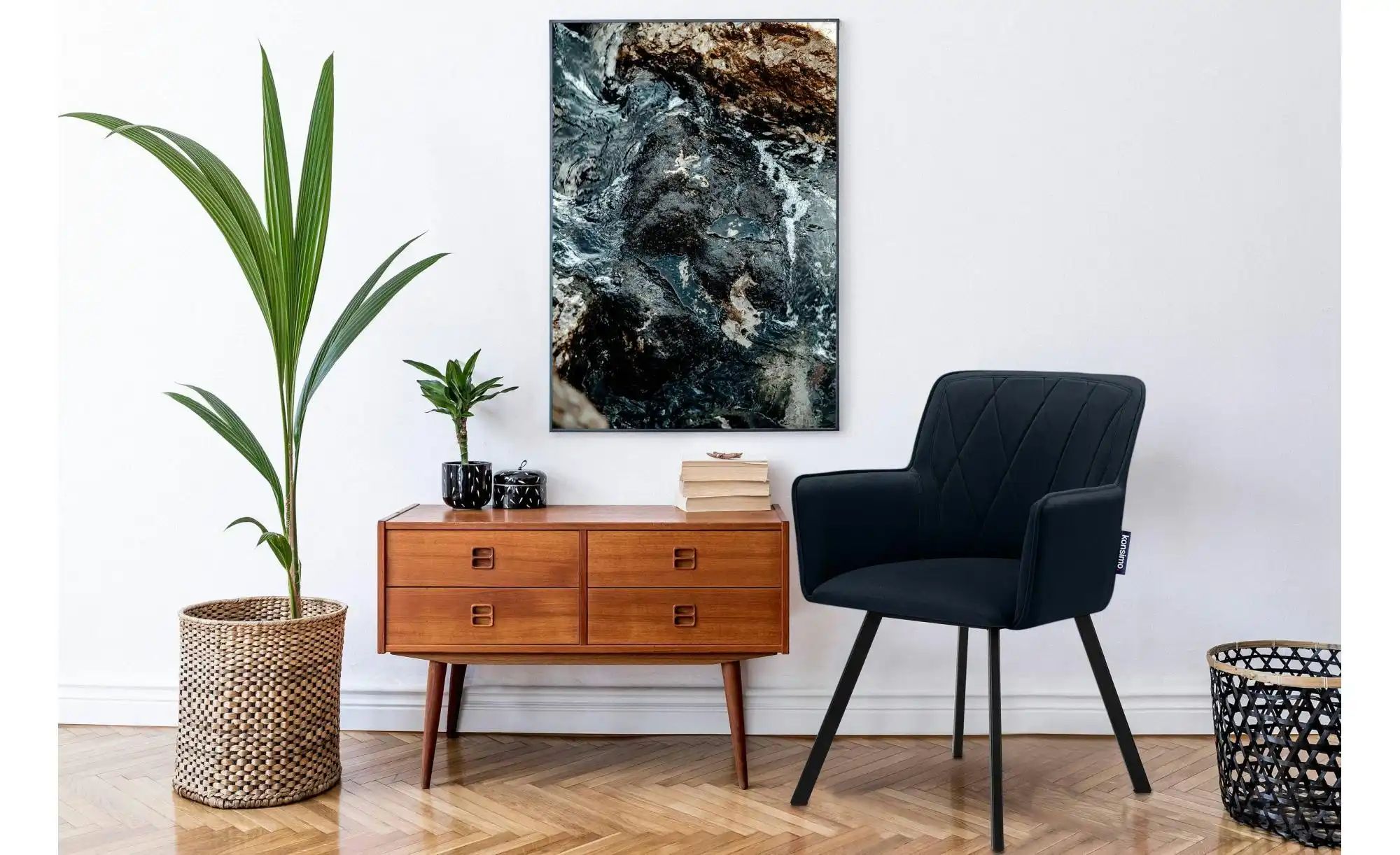 KONSIMO Polsterstuhl   ¦ blau ¦ Maße (cm): B: 56 H: 84 Stühle > Polsterstüh günstig online kaufen