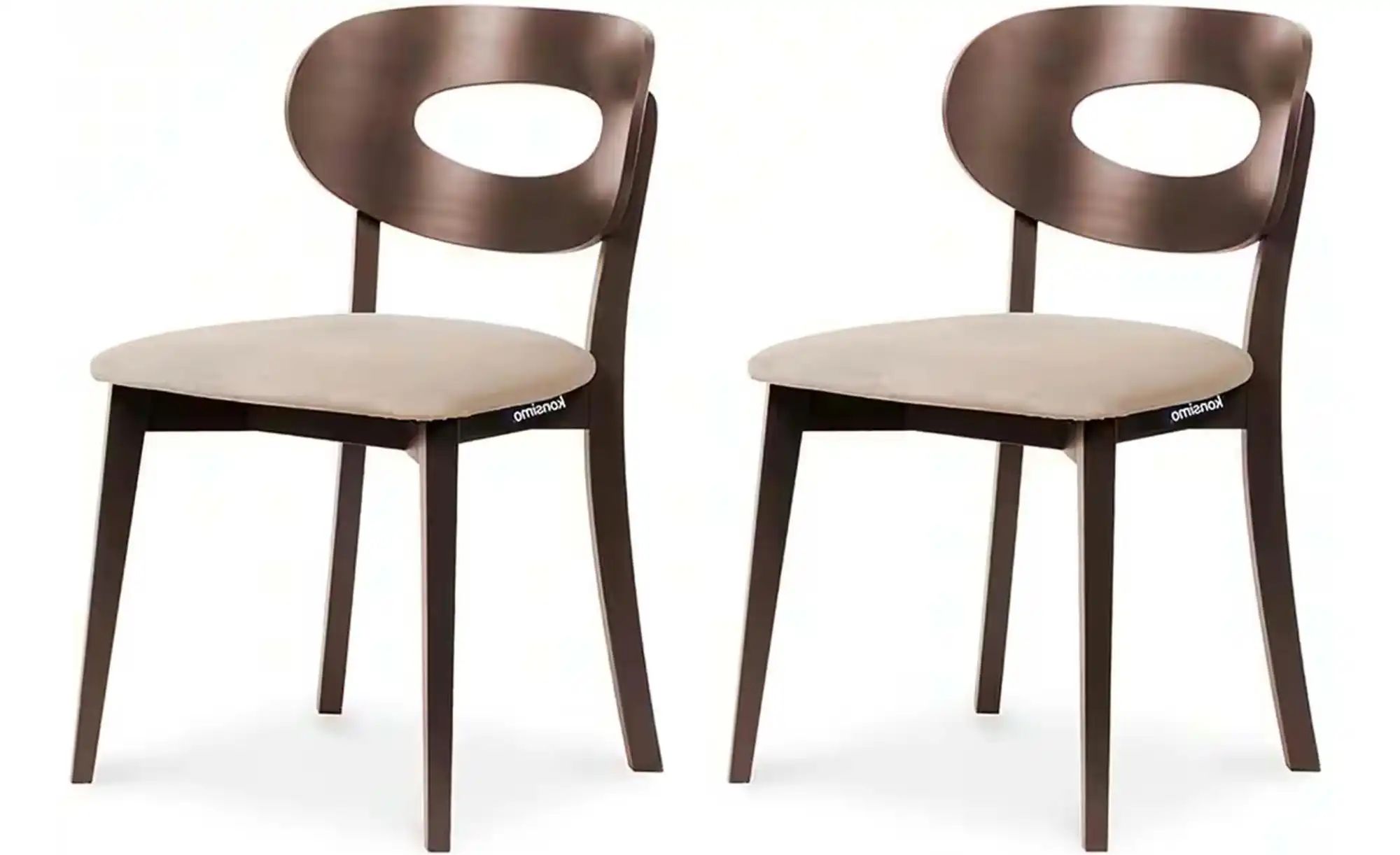 KONSIMO Polsterstuhl 2er-Set   ¦ beige ¦ Maße (cm): B: 47 H: 80 Stühle > Po günstig online kaufen
