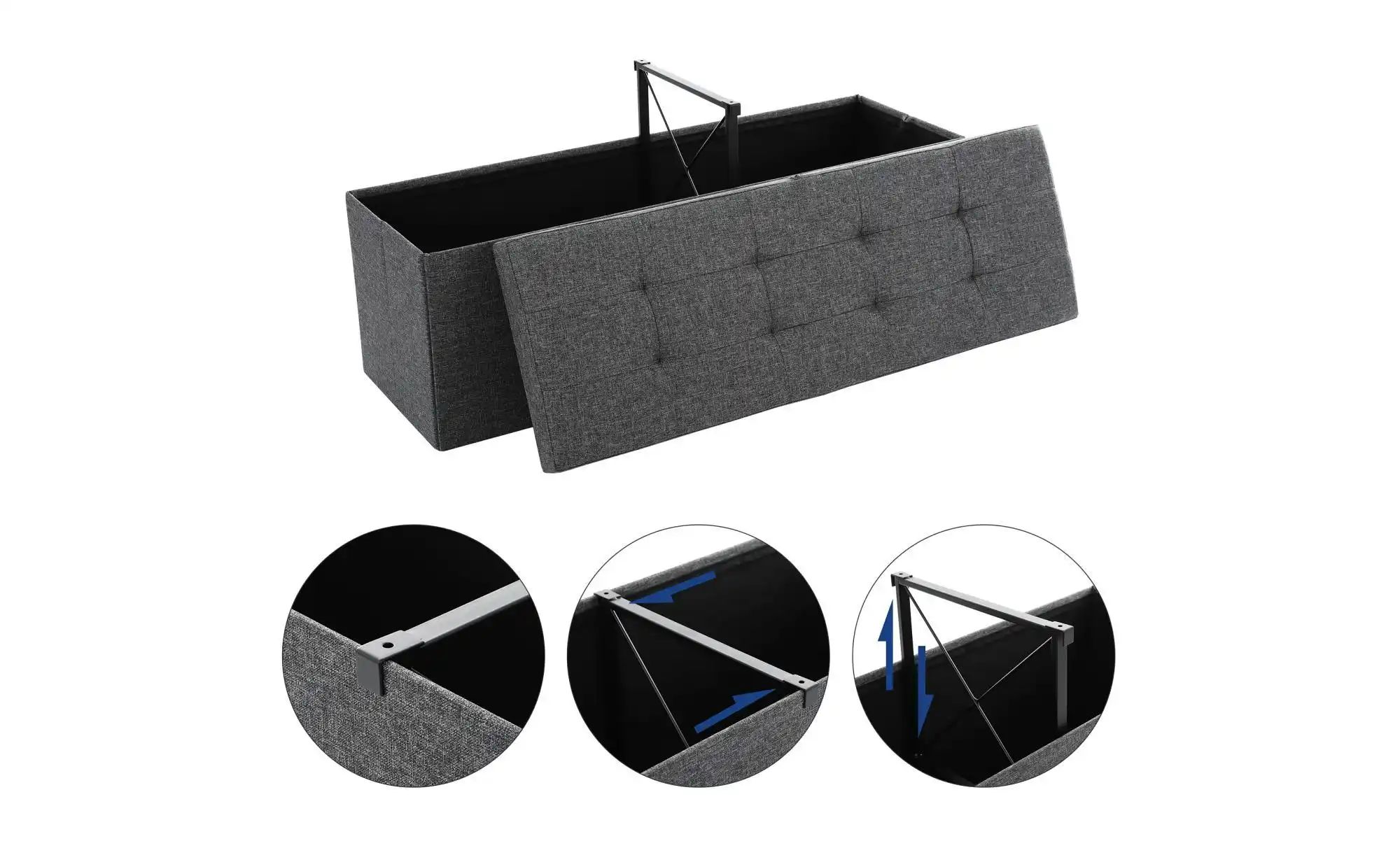 Thumbnail - Bettbank   ¦ grau ¦ Maße (cm): B: 76 H: 38 Bänke > Einzelbänke - Höffner