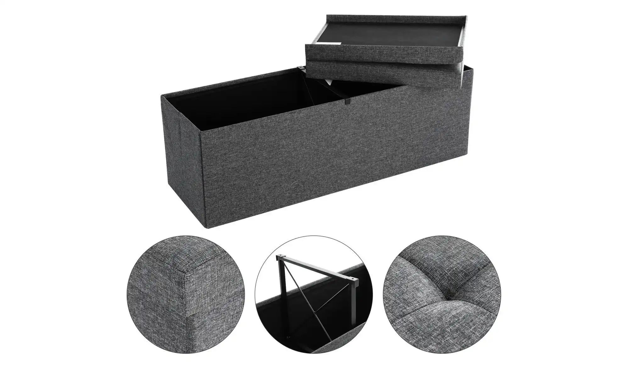 Thumbnail - Bettbank   ¦ grau ¦ Maße (cm): B: 76 H: 38 Bänke > Einzelbänke - Höffner