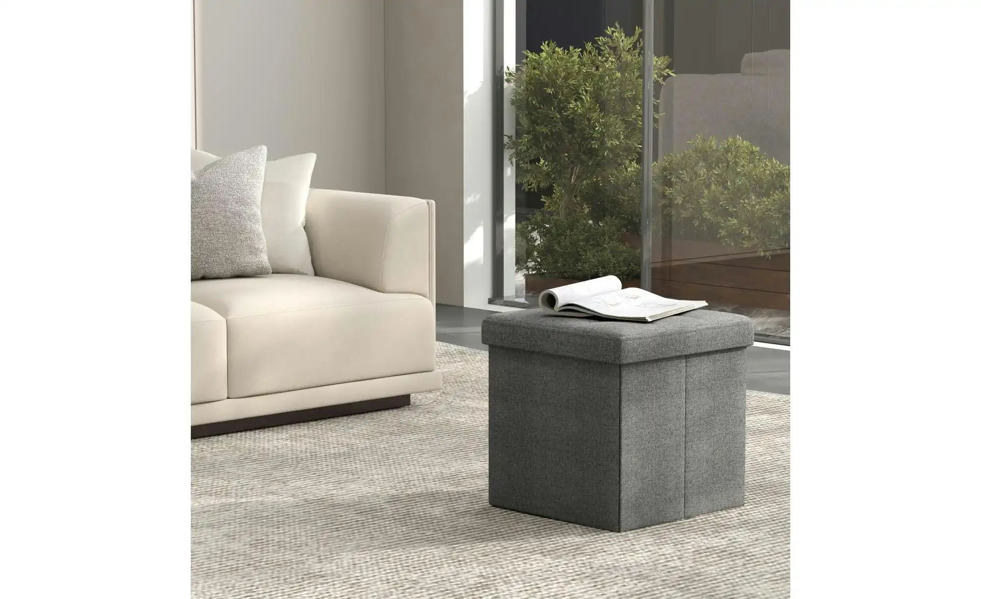 Hocker   ¦ grau ¦ Maße (cm): B: 30 H: 30 Polstermöbel > Hocker - Höffner günstig online kaufen
