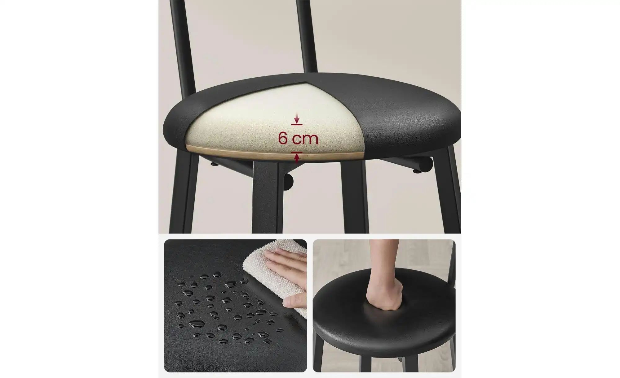 Thumbnail - Barhocker 2er-Set   ¦ schwarz ¦ Maße (cm): B: 39 H: 100 Polstermöbel > Hocker > Barhocker - Höffner