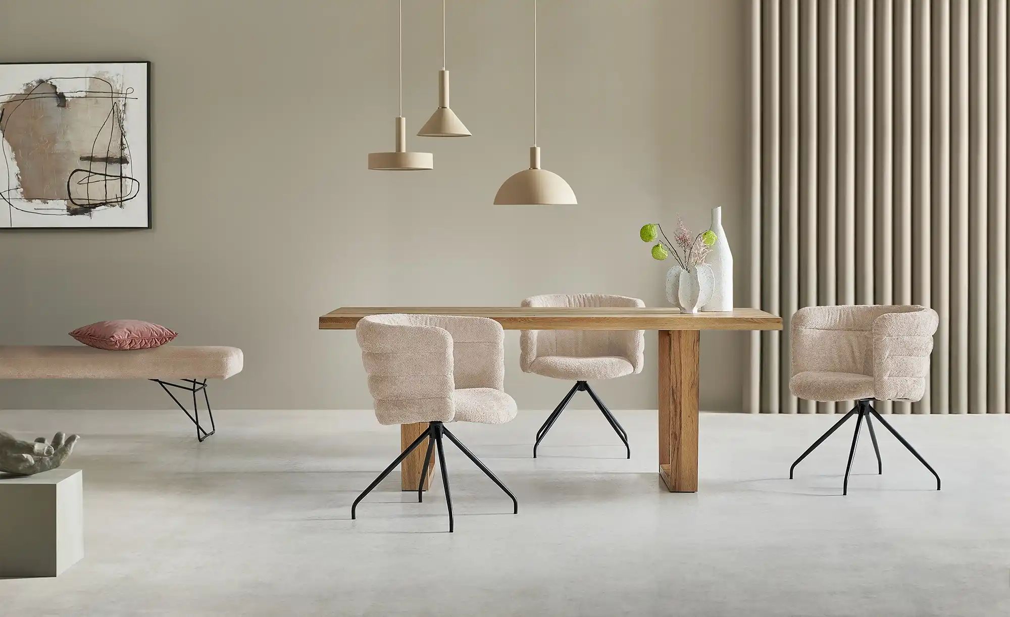 Thumbnail - Jette Home Esszimmerstuhl Paola ¦ beige ¦ Maße (cm): B: 65 H: 80 T: 64.0 Stühle > Esszimmerstühle > Esszimmerstühle mit...