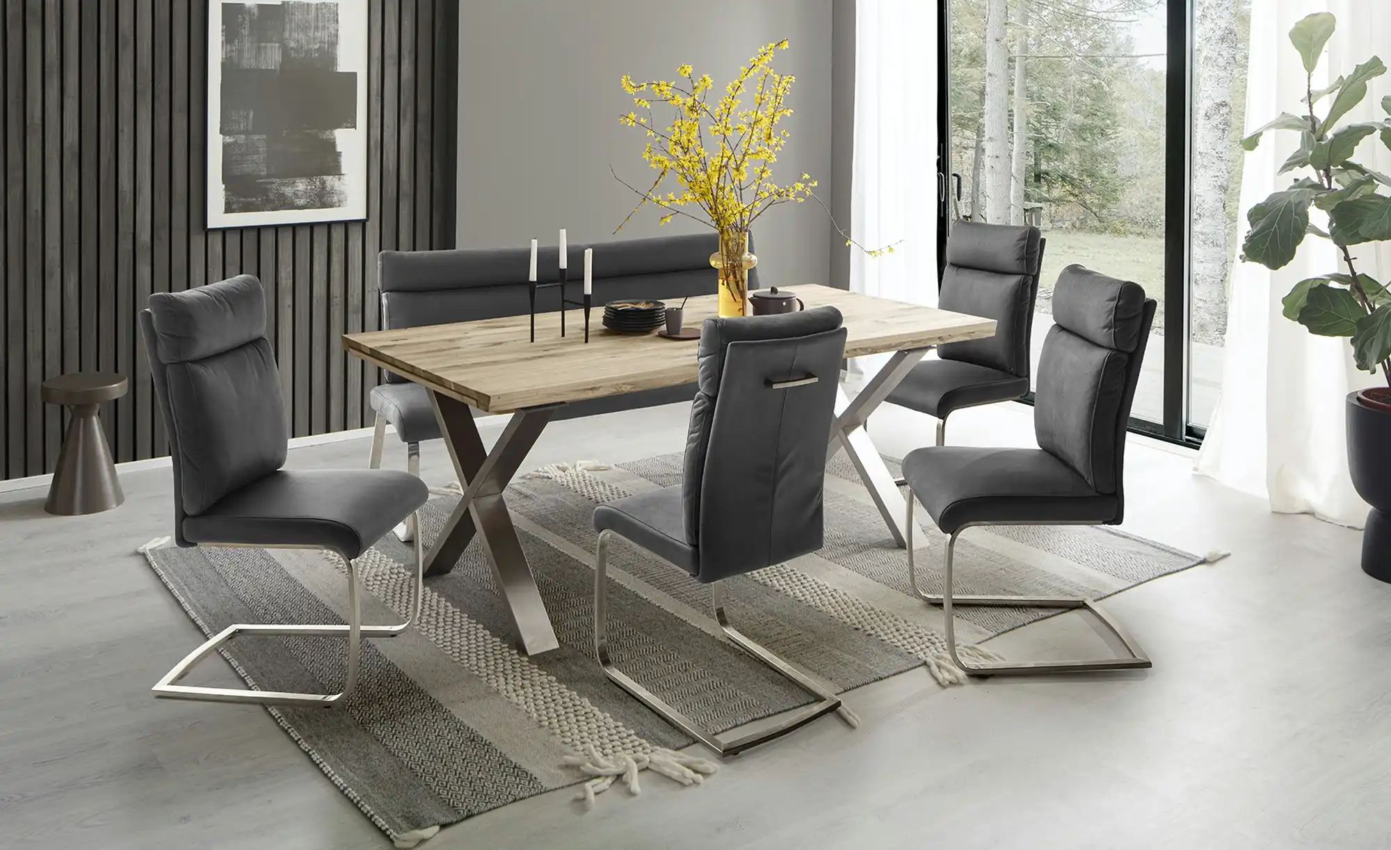 Thumbnail - Freischwinger mit Griff Ragnar ¦ grau ¦ Maße (cm): B: 46 H: 106 T: 62.0 Stühle > Schwingstühle - Höffner