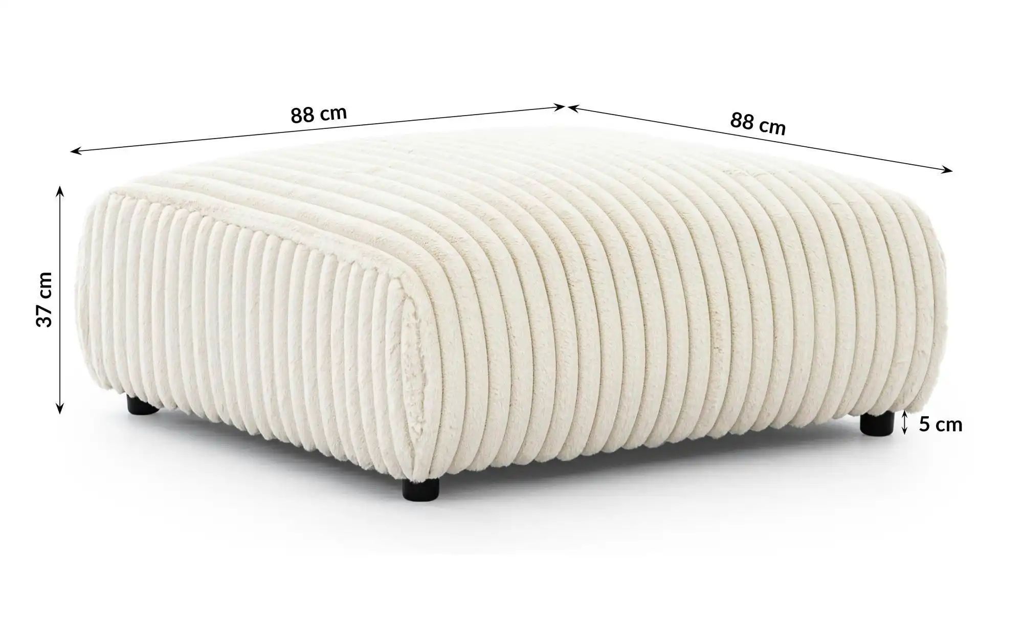 S-STYLE Hocker  Mollis ¦ beige ¦ Maße (cm): B: 88 H: 39 Polstermöbel > Hock günstig online kaufen
