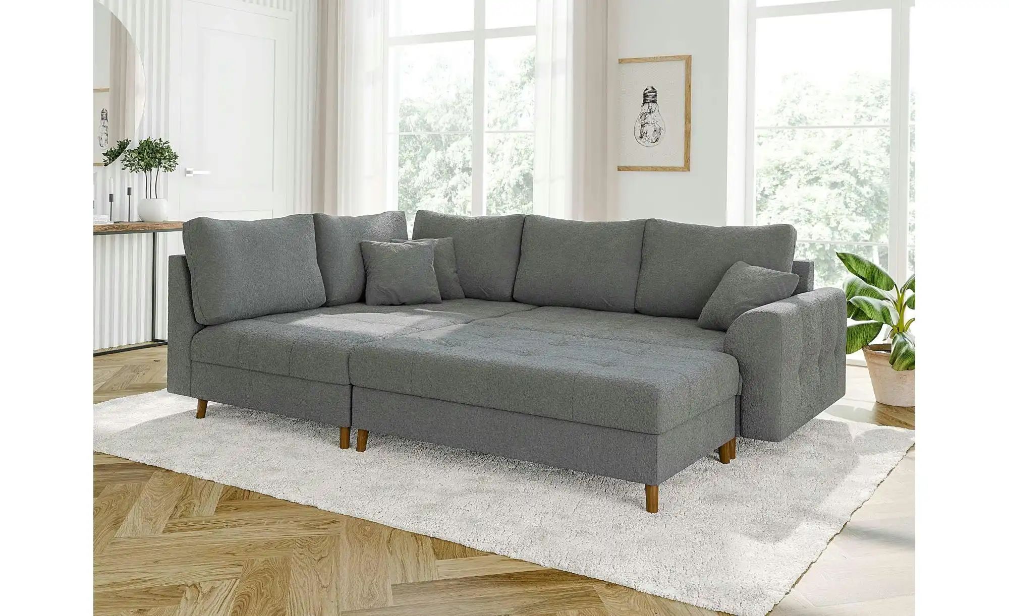Hocker   ¦ grau ¦ Maße (cm): B: 118 H: 40 Polstermöbel > Hocker - Höffner günstig online kaufen