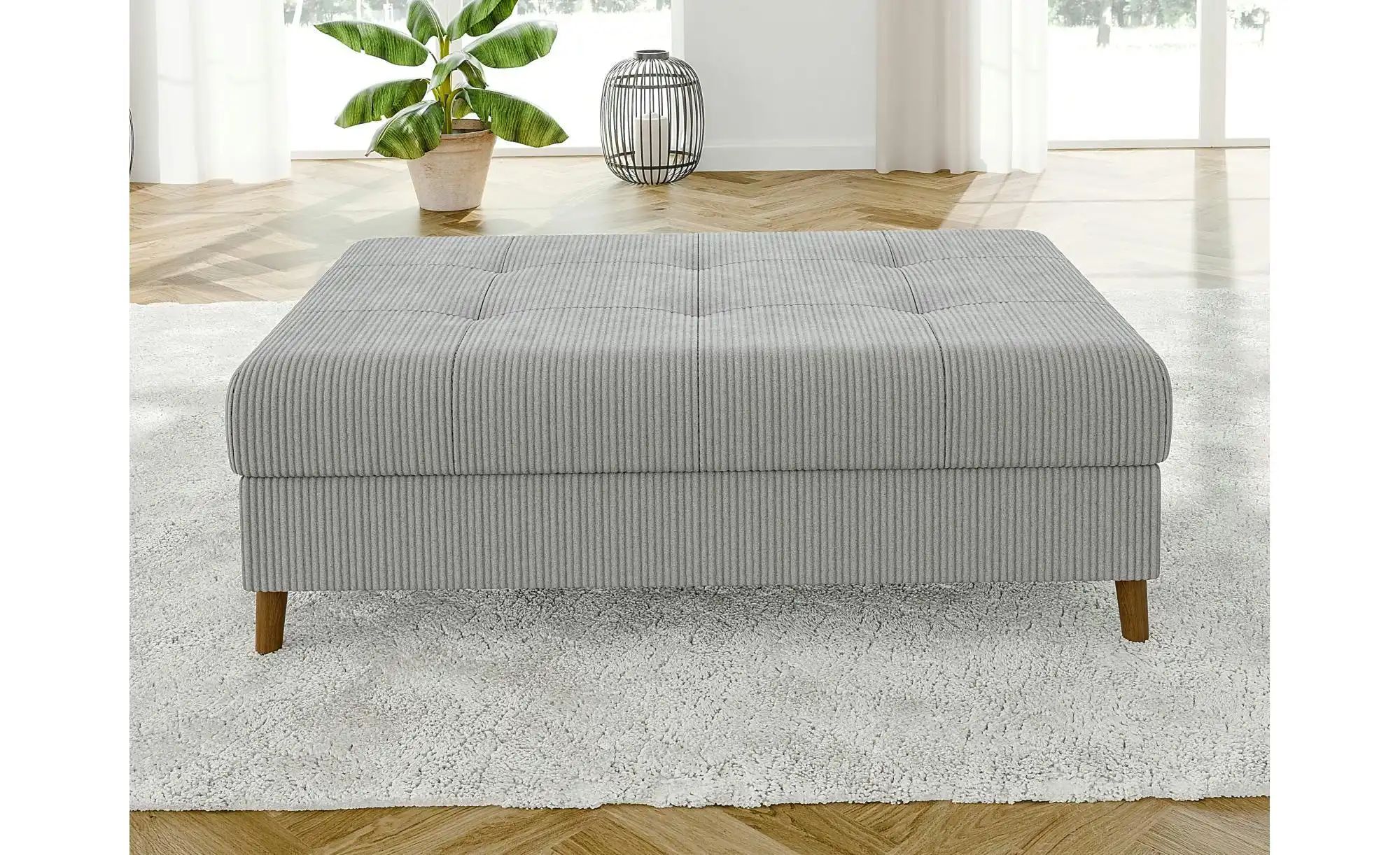 Hocker   ¦ grau ¦ Maße (cm): B: 118 H: 40 Polstermöbel > Hocker - Höffner günstig online kaufen