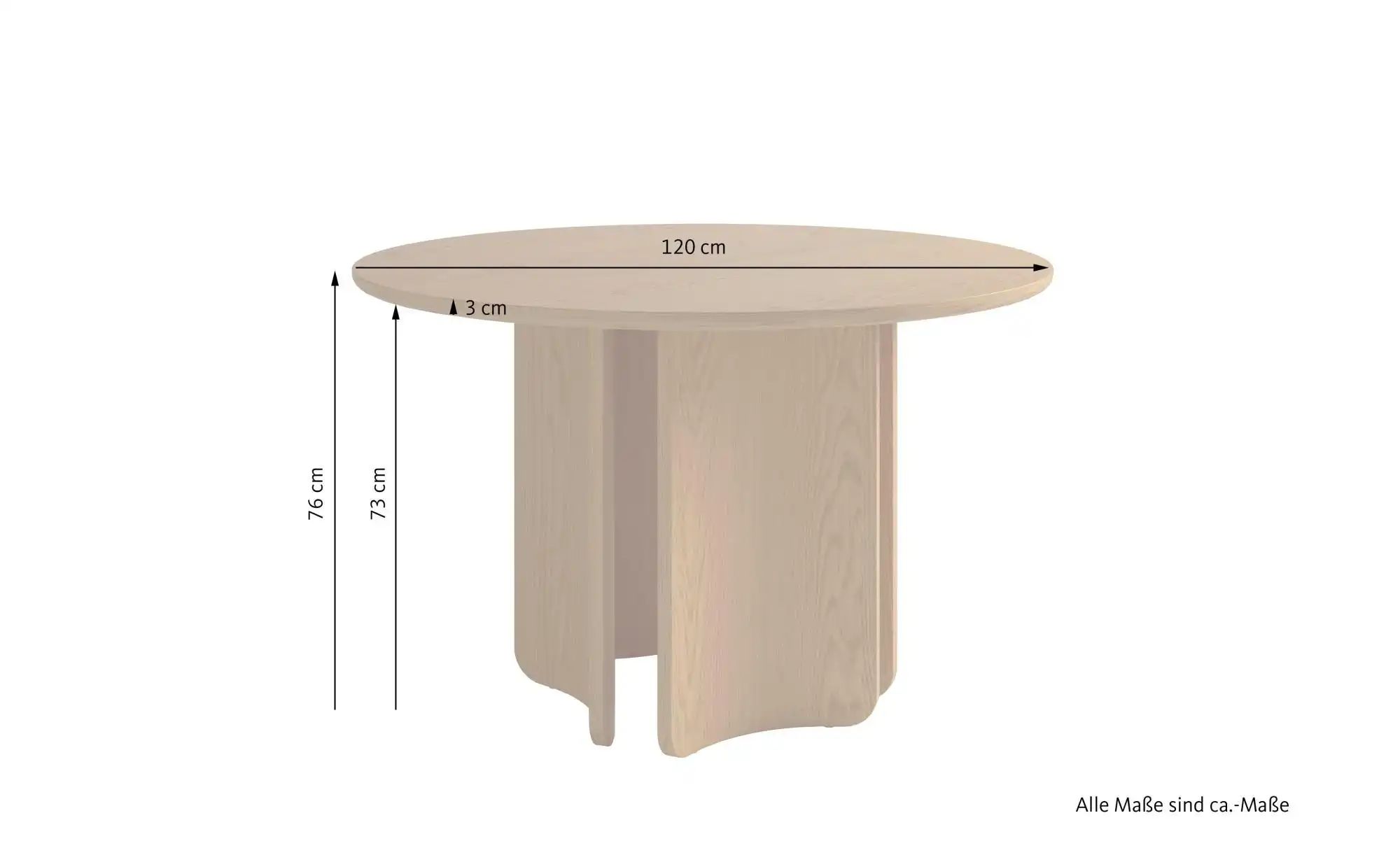 Thumbnail - SCHÖNER WOHNEN Kollektion Esstisch  Harstad ¦ holzfarben ¦ Maße (cm): B: 120 H: 76 Tische > Esstische > Esstische rund -...