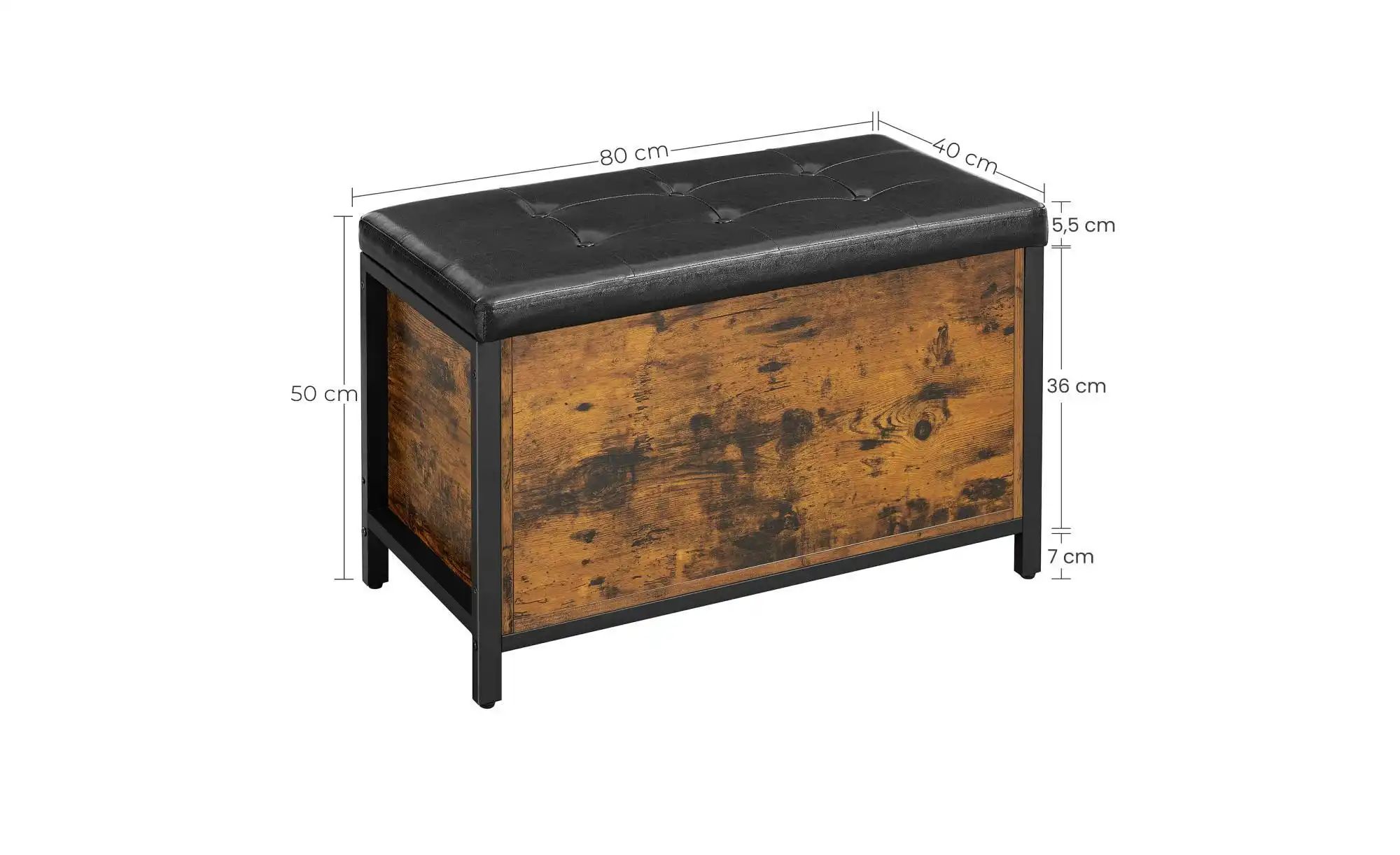 Hocker   ¦ braun ¦ Maße (cm): B: 80 H: 50 Polstermöbel > Hocker - Höffner günstig online kaufen