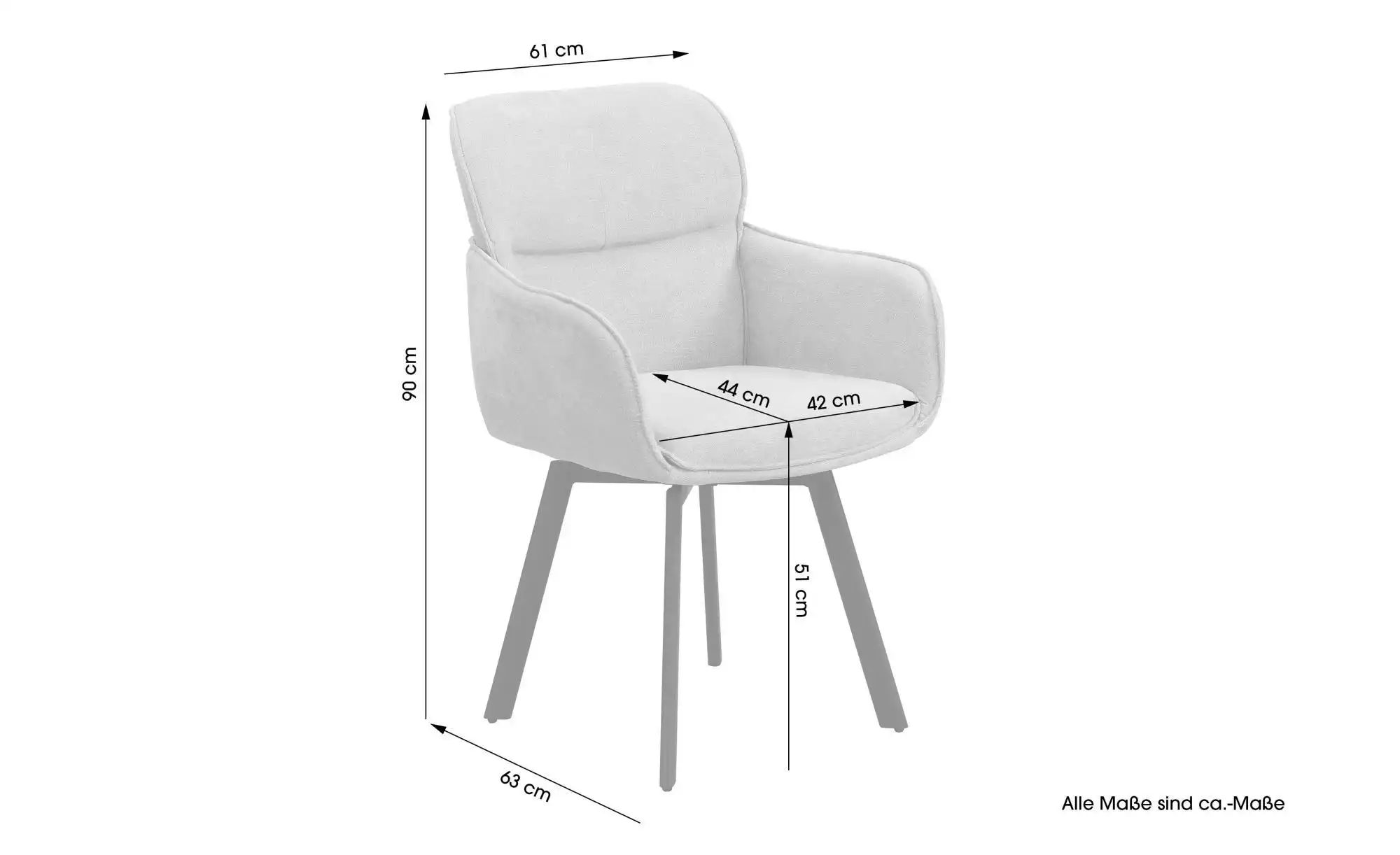 by Living Stuhl 2er-Set   ¦ braun ¦ Maße (cm): B: 61 H: 90 Stühle > Esszimm günstig online kaufen