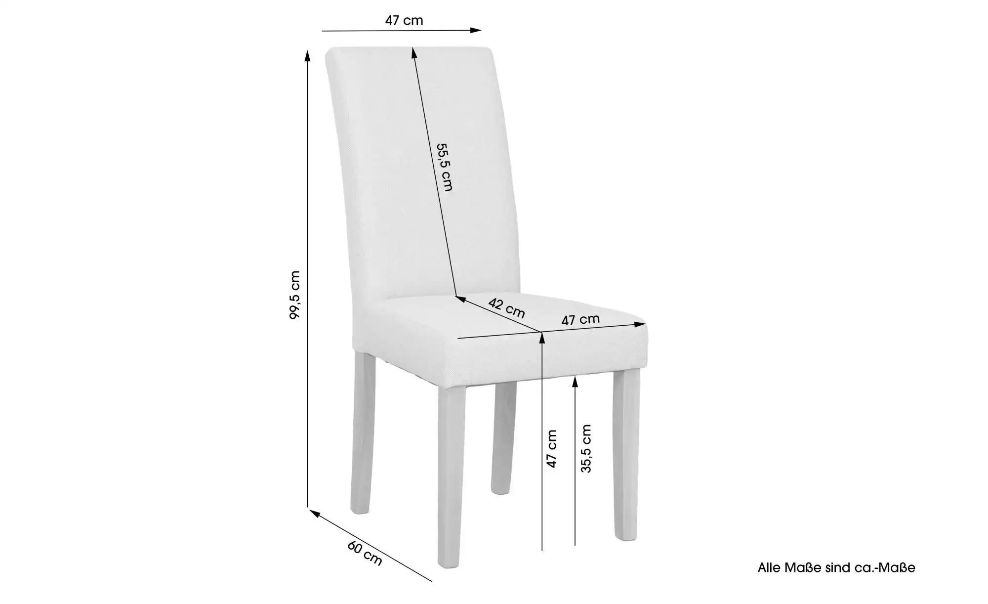 by Living Stuhl 2er-Set   ¦ braun ¦ Maße (cm): B: 47 H: 99,5 Stühle > Esszi günstig online kaufen
