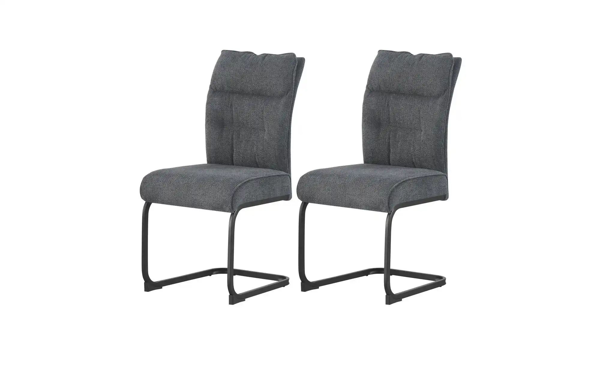 Schwingstuhl 2er-Set   ¦ grau ¦ Maße (cm): B: 47 H: 94 Stühle > Schwingstüh günstig online kaufen