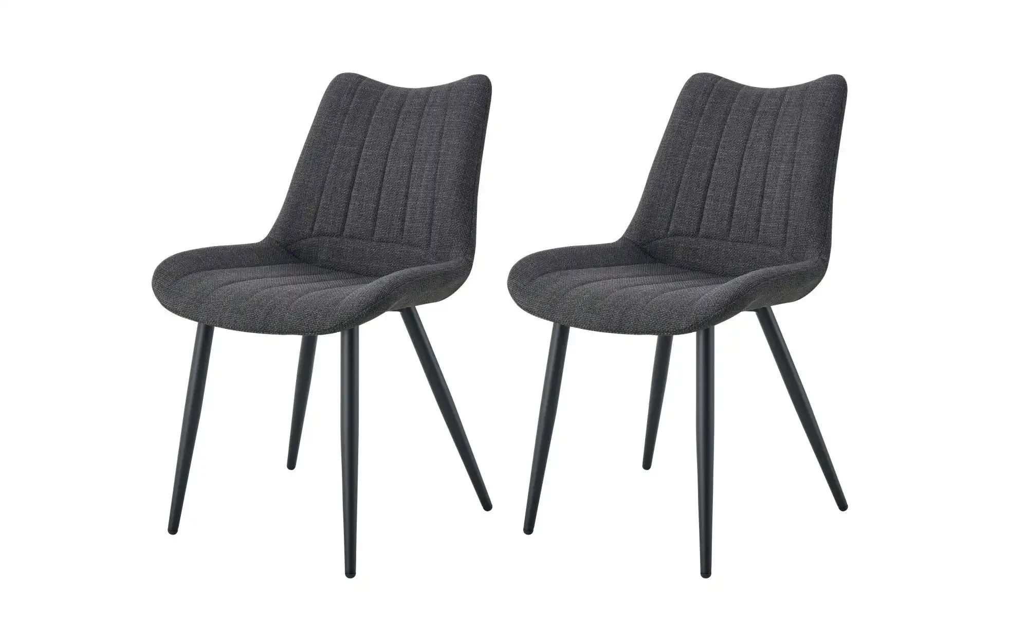 Stuhl 2er-Set   ¦ grau ¦ Maße (cm): B: 53 H: 86 Stühle > Rattanstühle - Höf günstig online kaufen