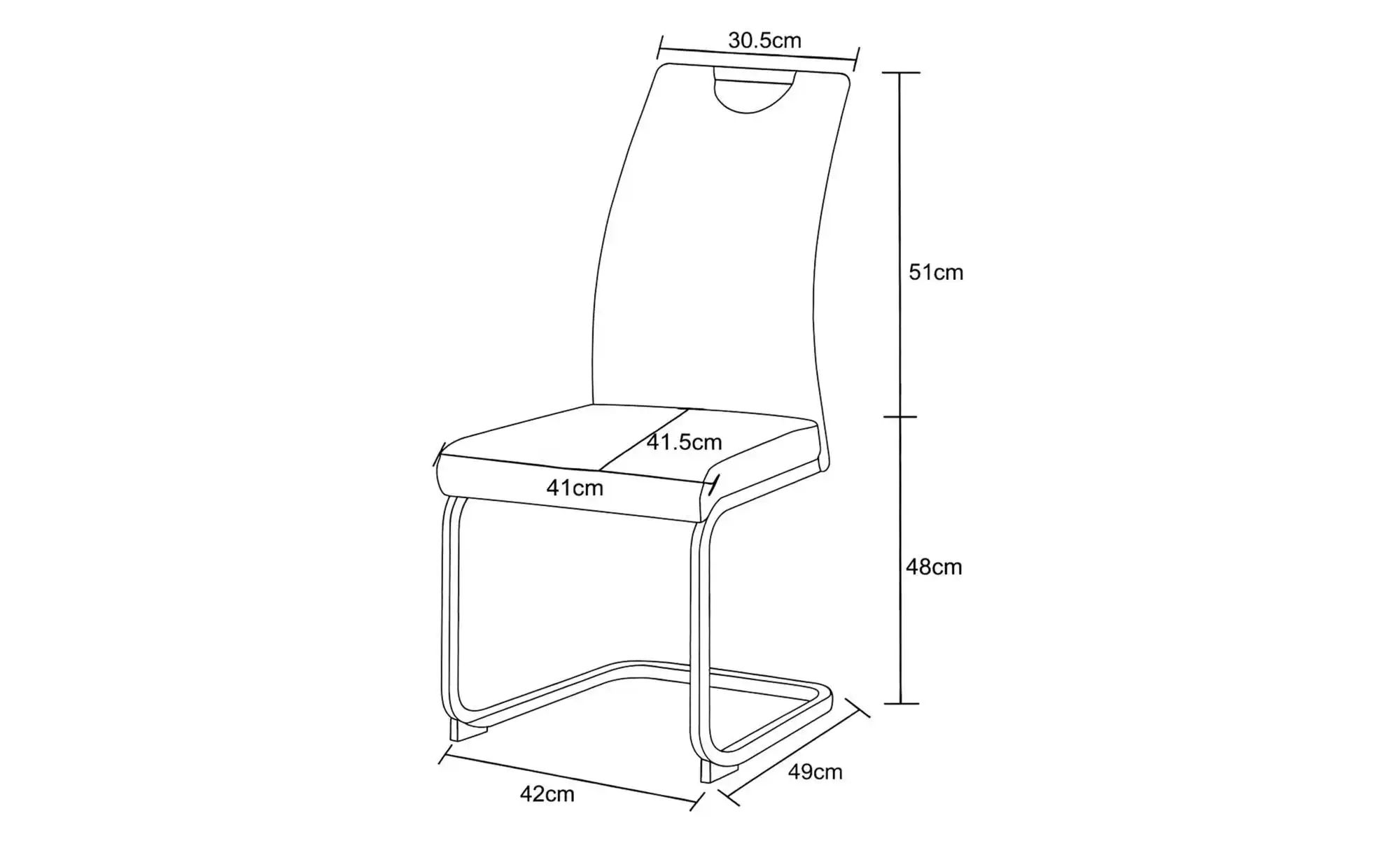 Schwingstuhl 2er-Set   ¦ creme ¦ Maße (cm): B: 43 H: 98 Stühle > Schwingstü günstig online kaufen